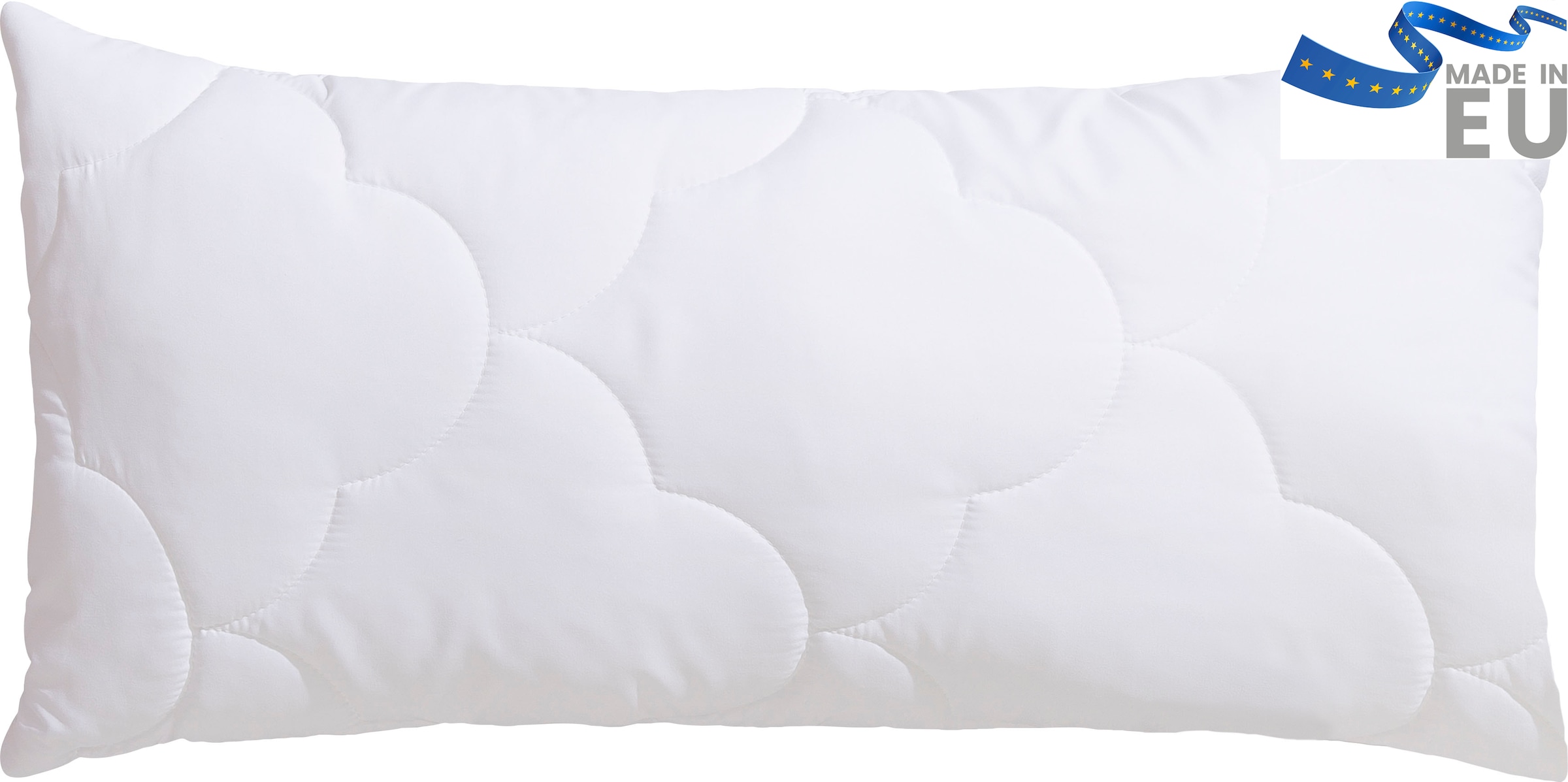 my home Oreiller en microfibre »Mondschein Kopfkissen 40x80 cm, 80x80 cm« Füllung: Faserbaellchen 1 cuis tlg. Kissen, allergiker geeignet (für Hausstauballergiker)