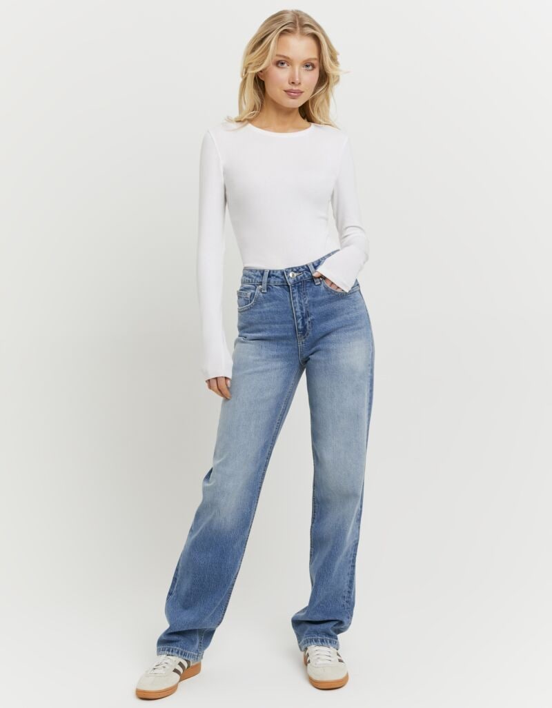 Tally Weijl High-waist-Jeans »SPADEPEPPER« Baumwollmischung, High-Waist mit geradem Beinverlauf