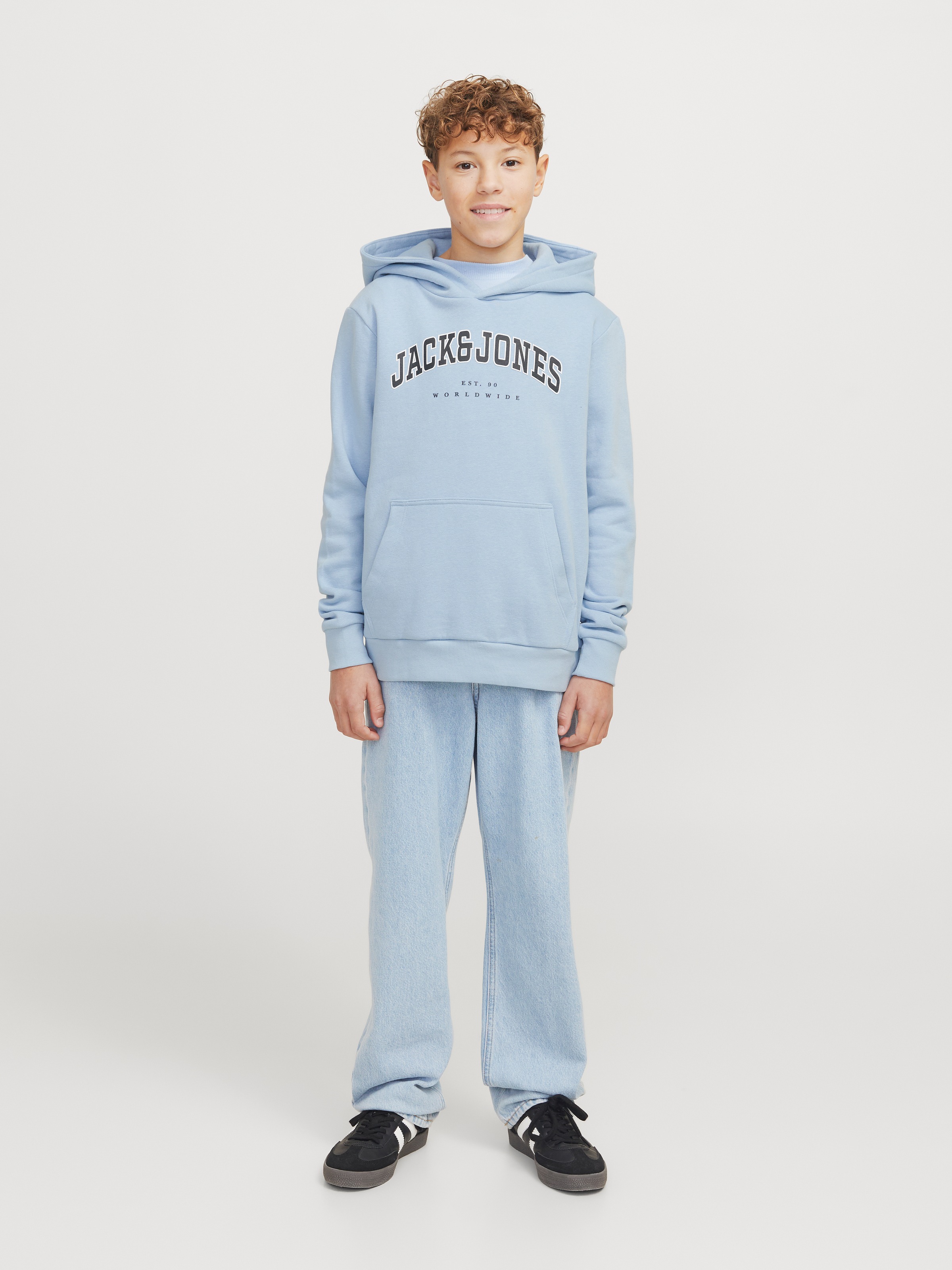 Jack & Jones Junior Kapuzensweatshirt »JJECALEB VARSITY SWEAT HOOD NOOS JNR«