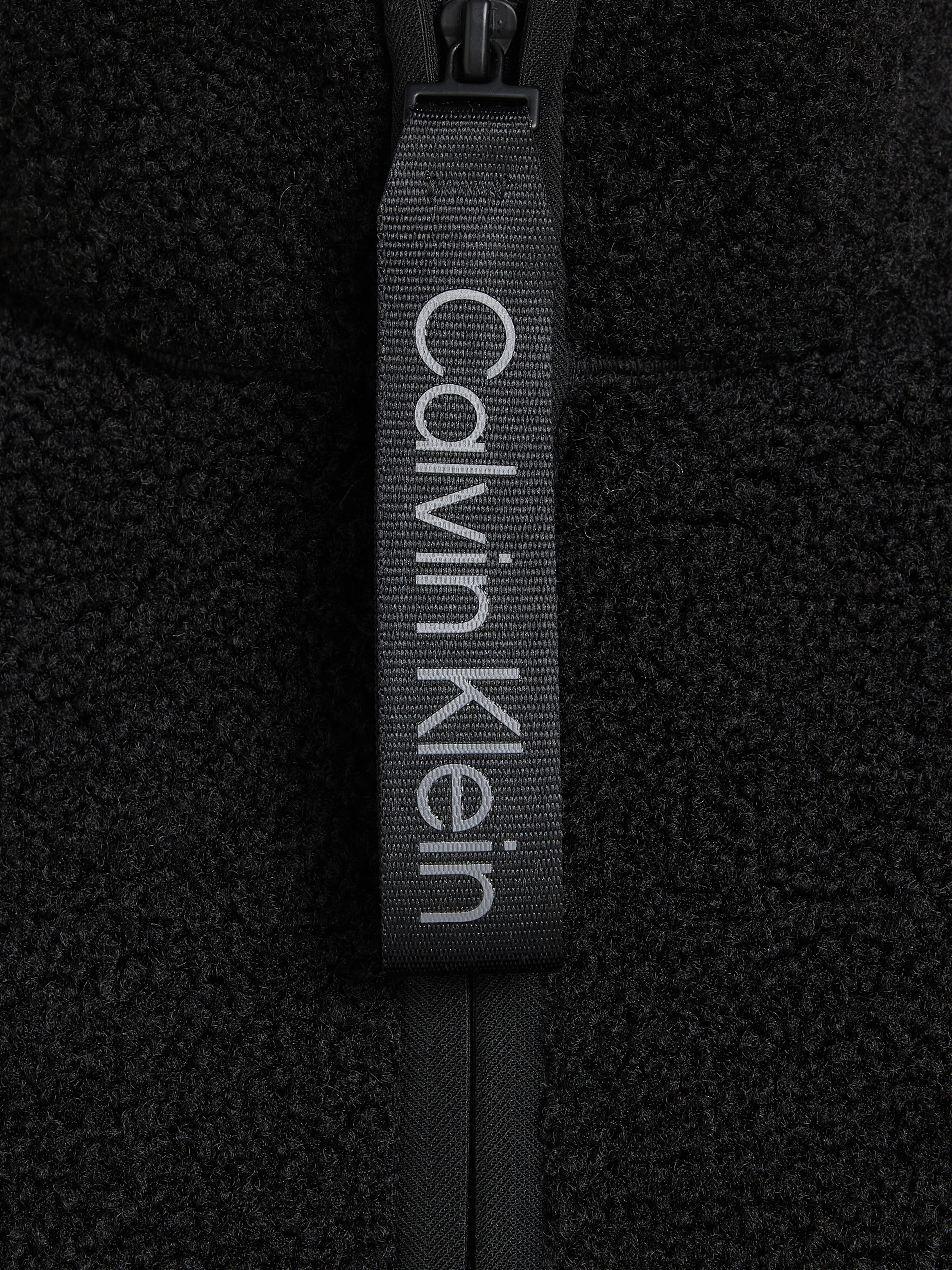 Calvin Klein Jeans Veste en peluche »HALF ZIP SHERPA« avec inscription logo