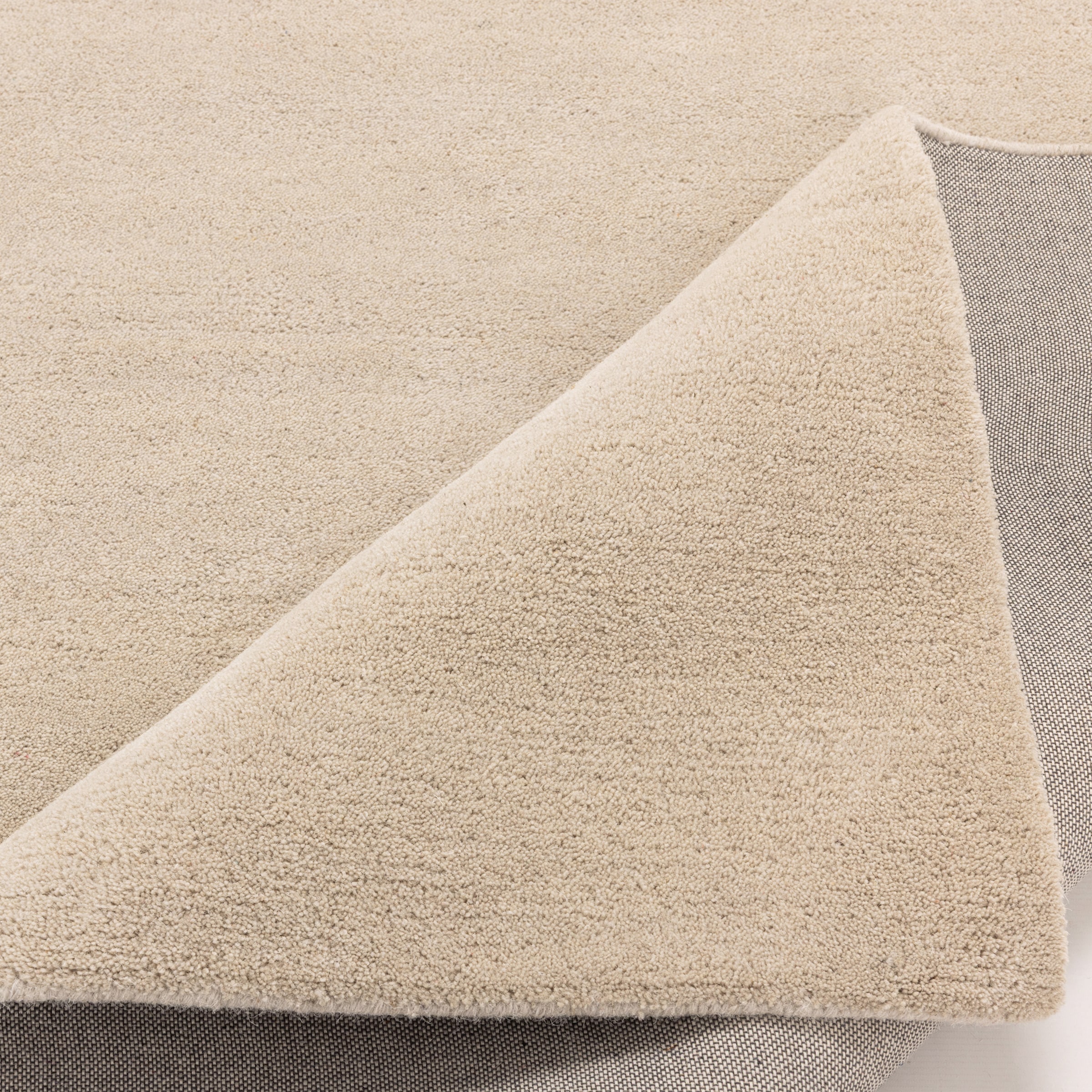 GOODproduct Wollteppich »Gabbo Natur, Handgefertigt, Teppich, reine Wolle, meliert« rechteckig 14 mm Höhe reine Wolle, Uni, Wohnzimmer, Schlafzimmer, Esszimmer