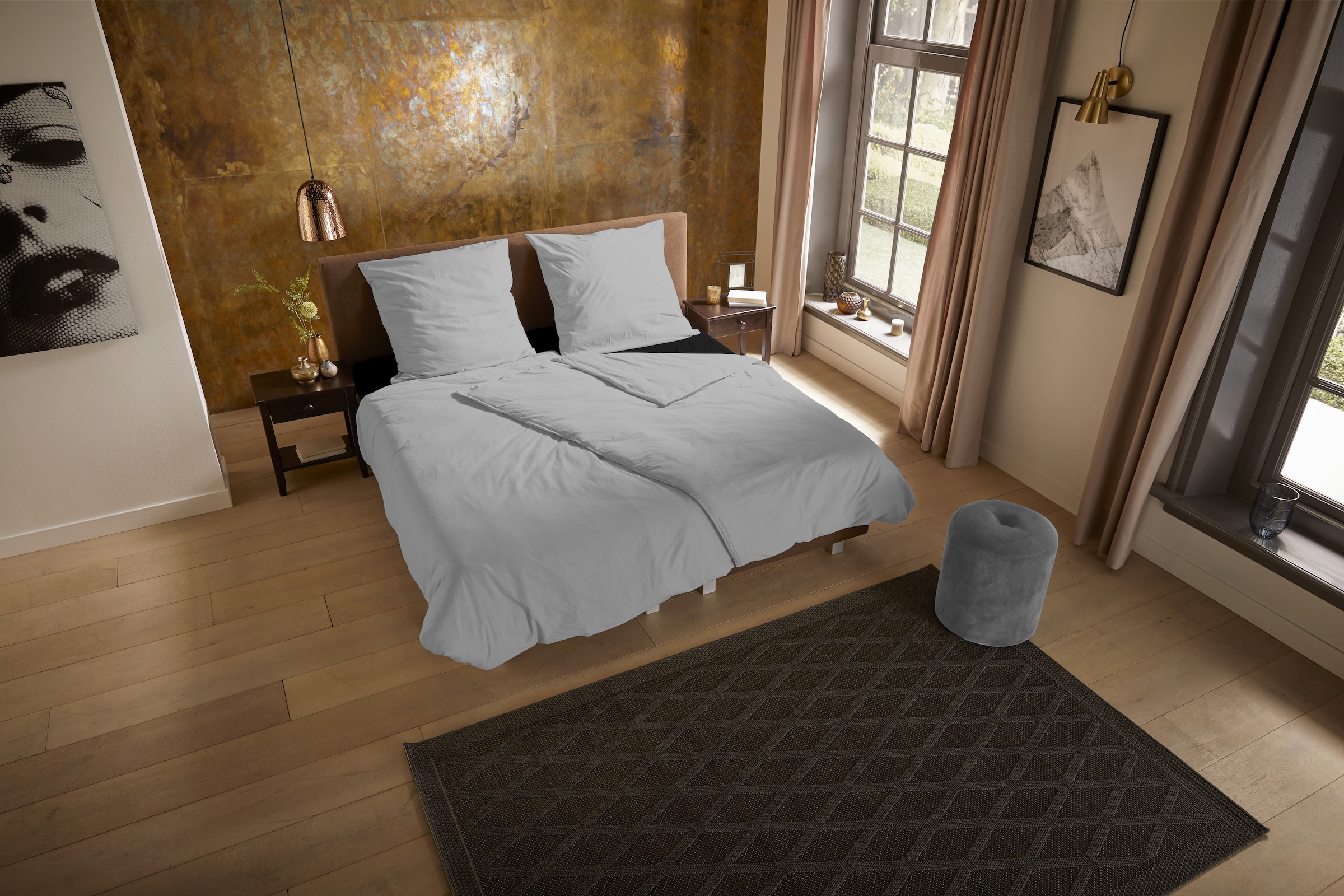 PURE luxury collection Bettwäsche »Pure uni«, Mikrofaser, Pflegeleicht, Weich, Uni, Unifarben, Reissverschluss