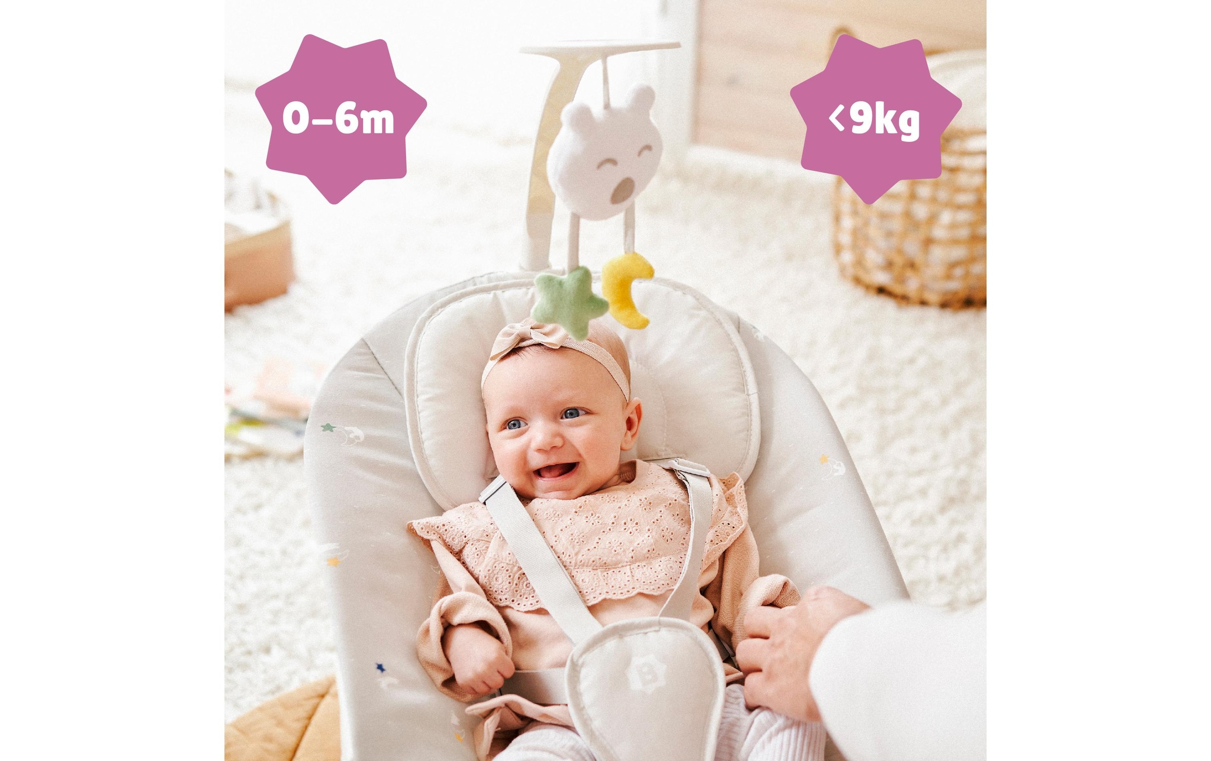 badabulle Babyschaukel »Lichen« bis 9 kg