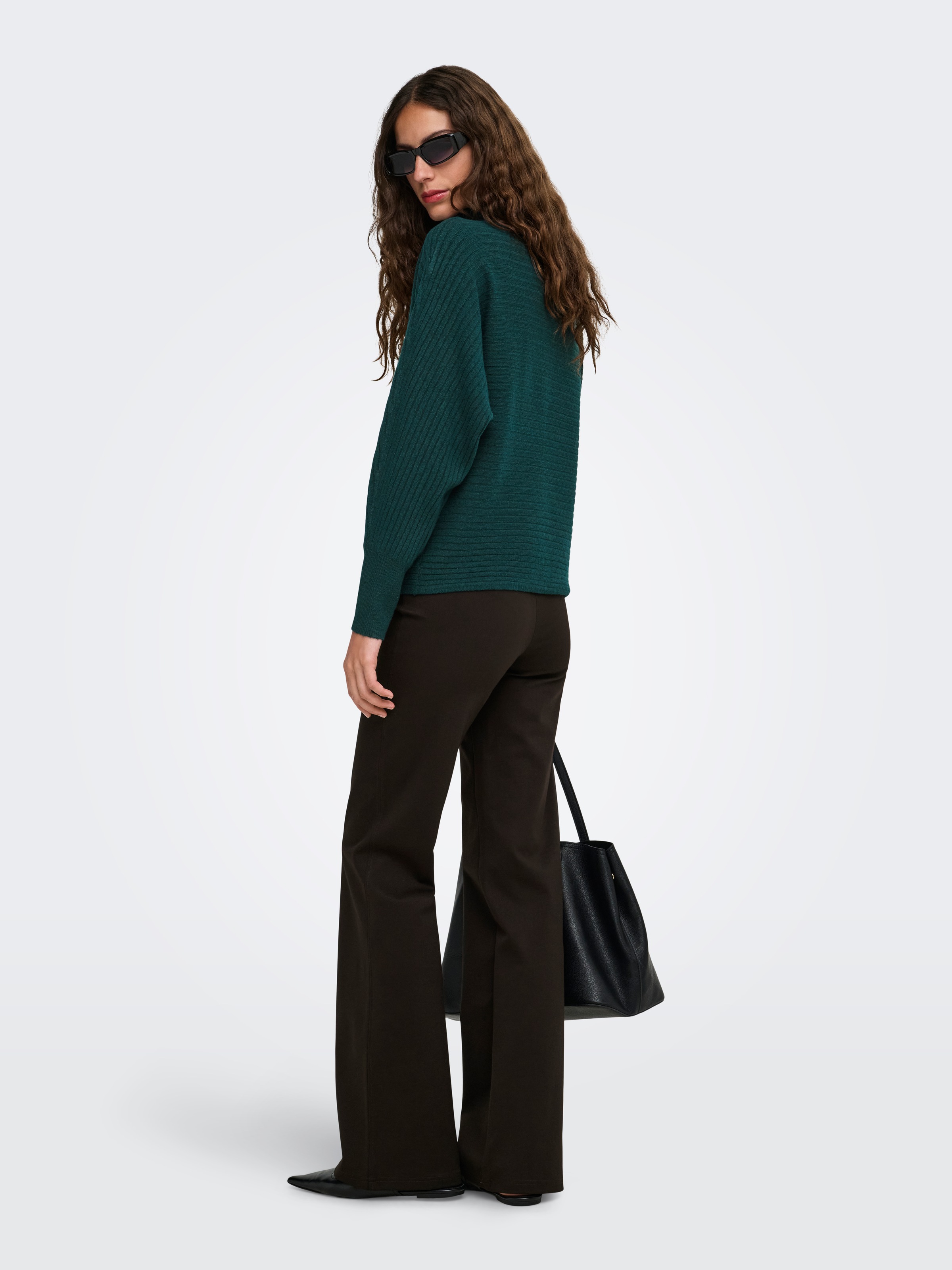 ONLY Pull à col roulé »ONLWINNIE LS ROLLNECK CS KNT« Materialmix, Stretch, regular fit