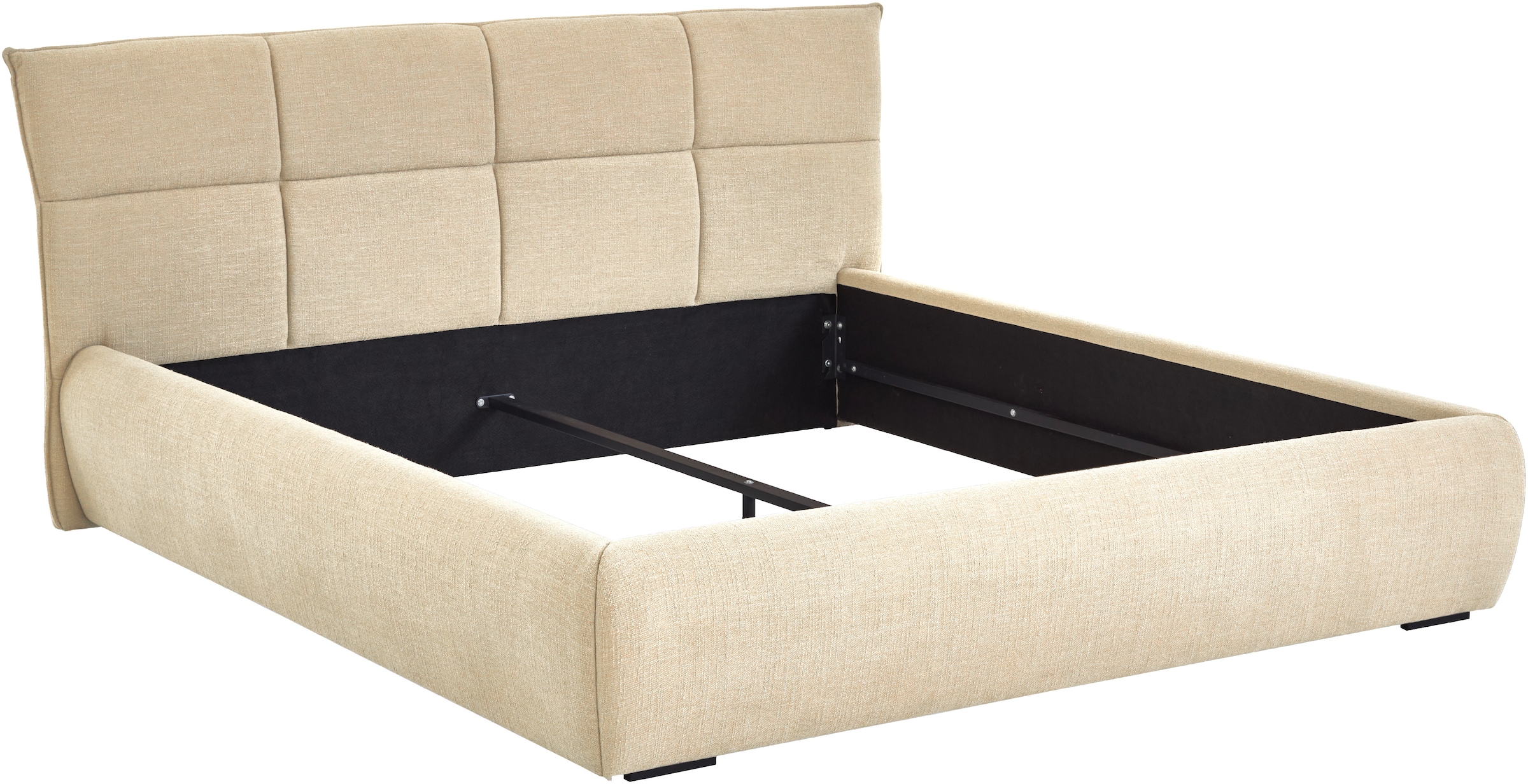 ATLANTIC home collection Polsterbett Polsterbett, Bezug mit Bouclé Charakter