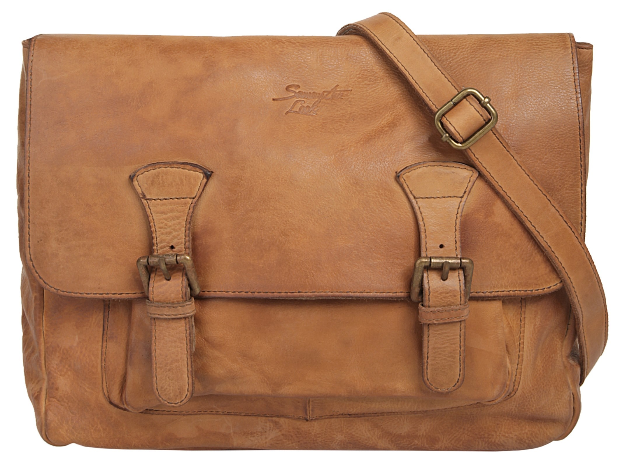Image of Samantha Look Umhängetasche "SAMANTHA LOOK Damen, Herren SATCHEL echt Leder, Made in Italy" echt Leder, Made in Italy