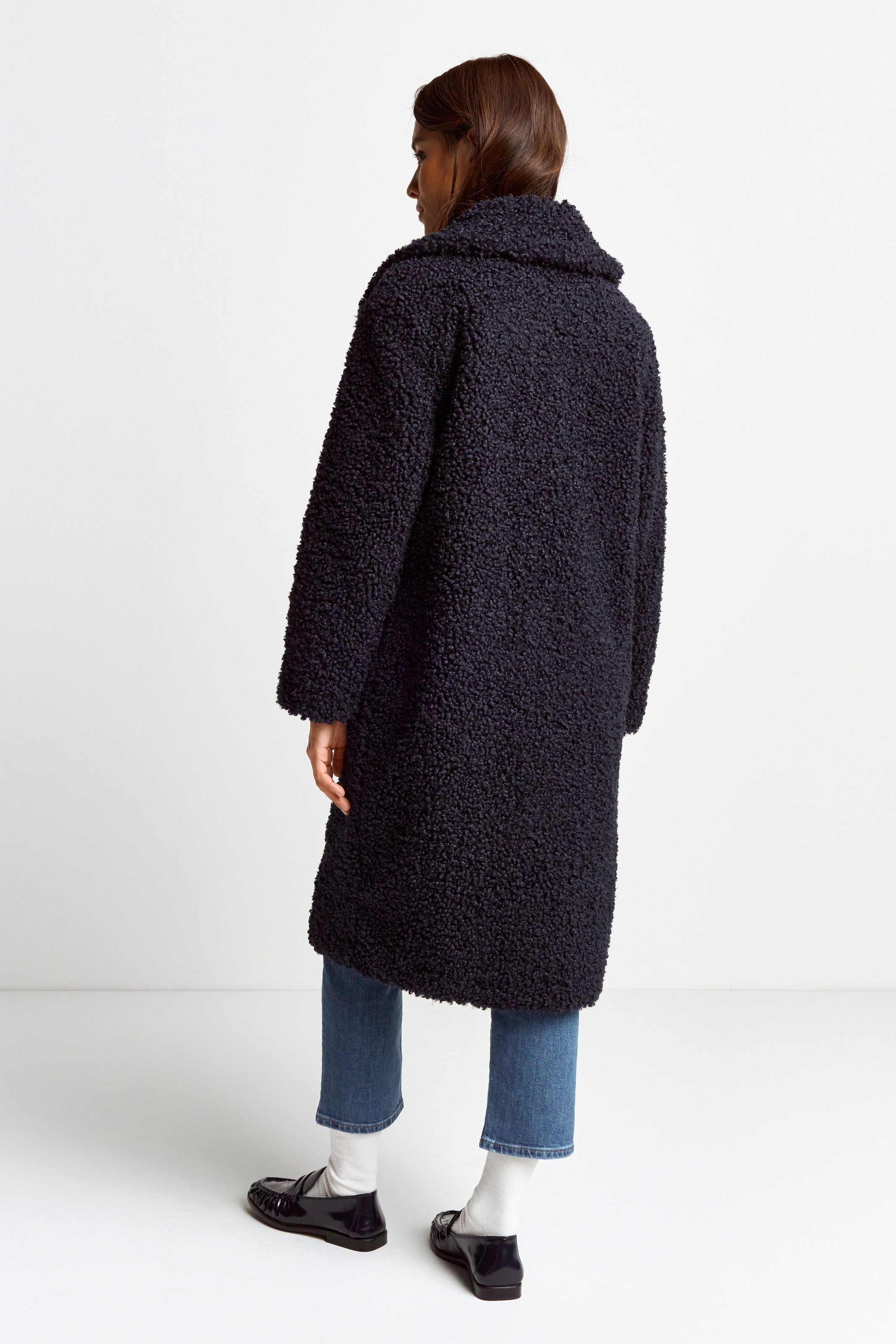 RICHROYAL Fellimitatmantel, im Teddyfell-Look
