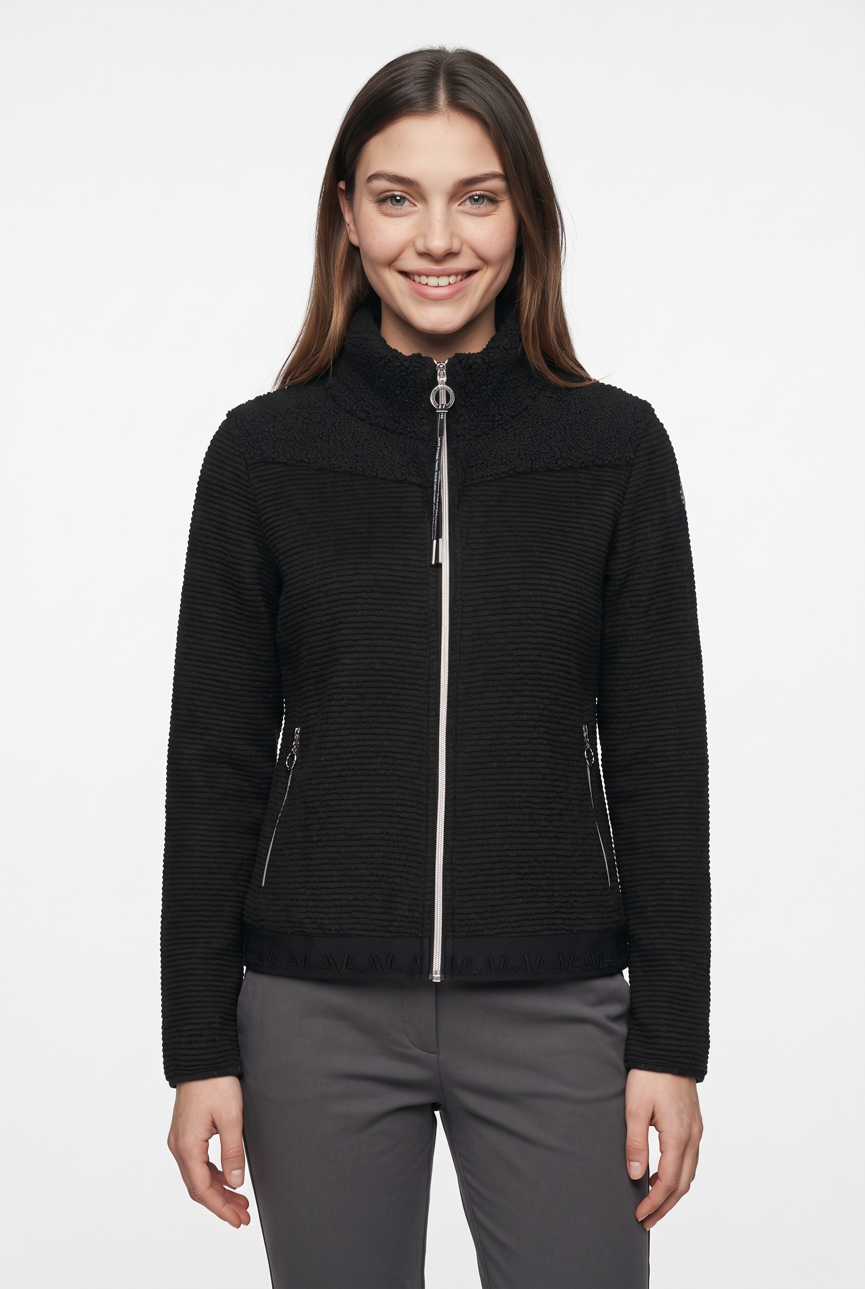 Image of Luhta Strickfleecejacke "D STRICKFLEECEJACKE JACKARBY" aus Polyester, auch in grossen Grössen