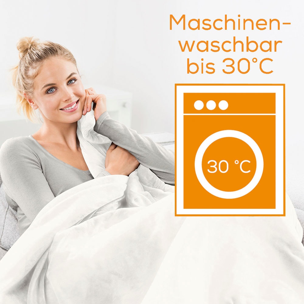 BEURER Heizdecke »HD 75 Cosy White«, 6 elektronisch geregelte Temperaturstufen