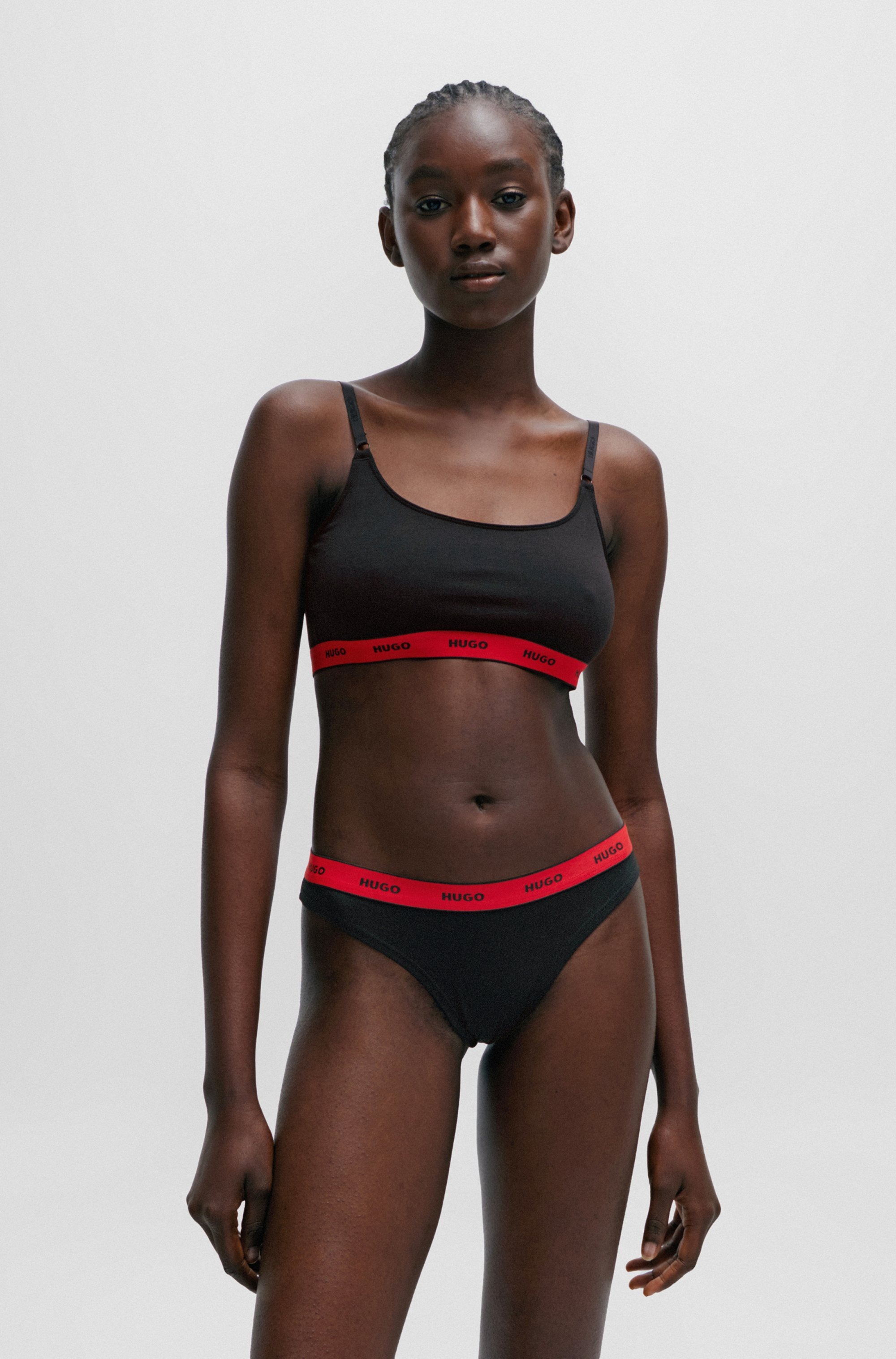 Image of HUGO Underwear Bralette-BH "TWIN BRALETTE STRIPE" Packung, 2er-Pack, 2 Stk. mit elastischem Bund
