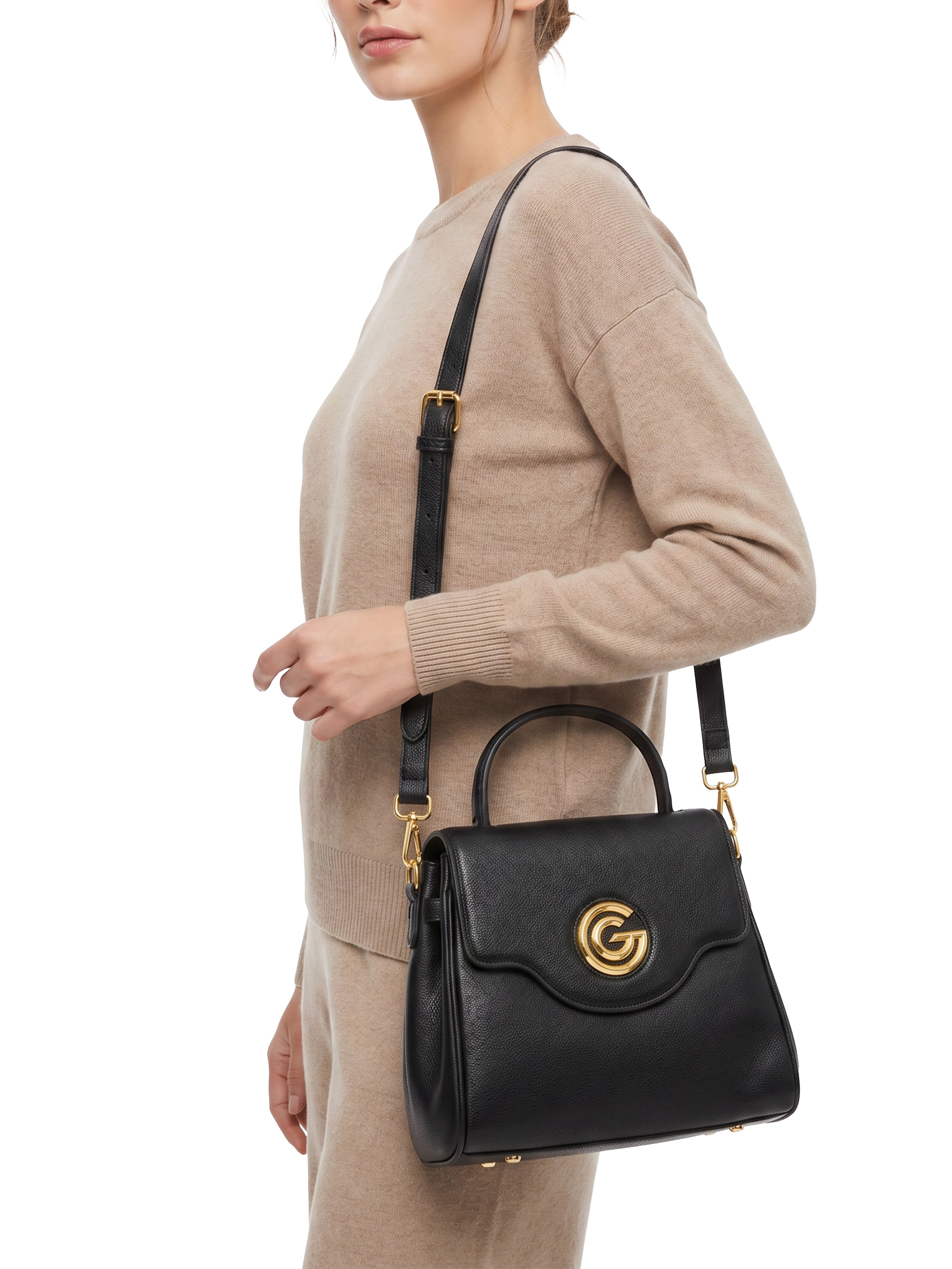 GABRIELLA G By Gabriella Gucci Handtasche "VITTORIA" Damen Umhängetasche, Handtasche, Tragetasche mit Logoverzierung
