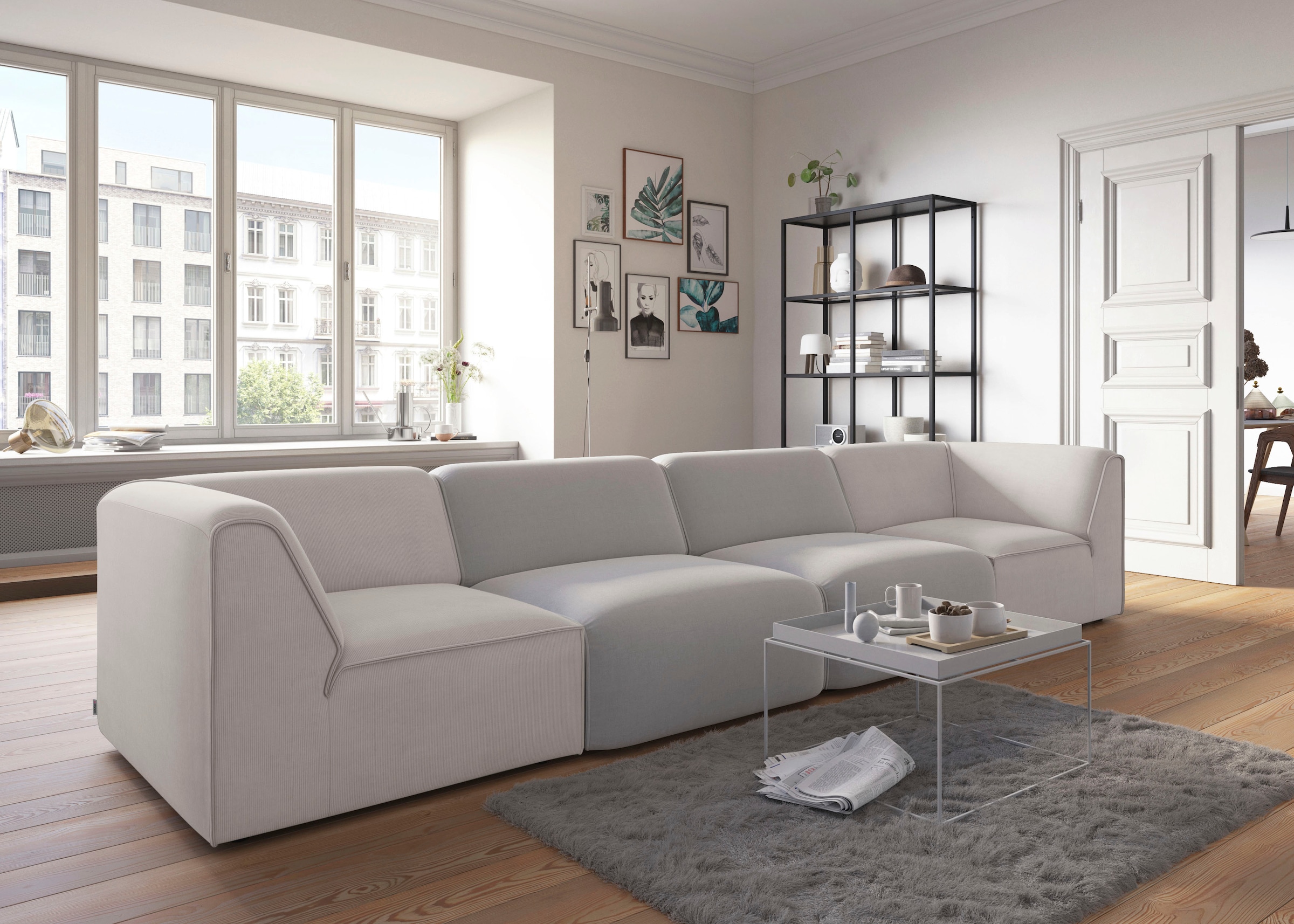 RAUM.ID Sofa-Eckelement »Merid, Sofaelement, Masse B/T/H: 97/97/46 cm«, als Modul oder separat verwendbar, für individuelle Zusammenstellung