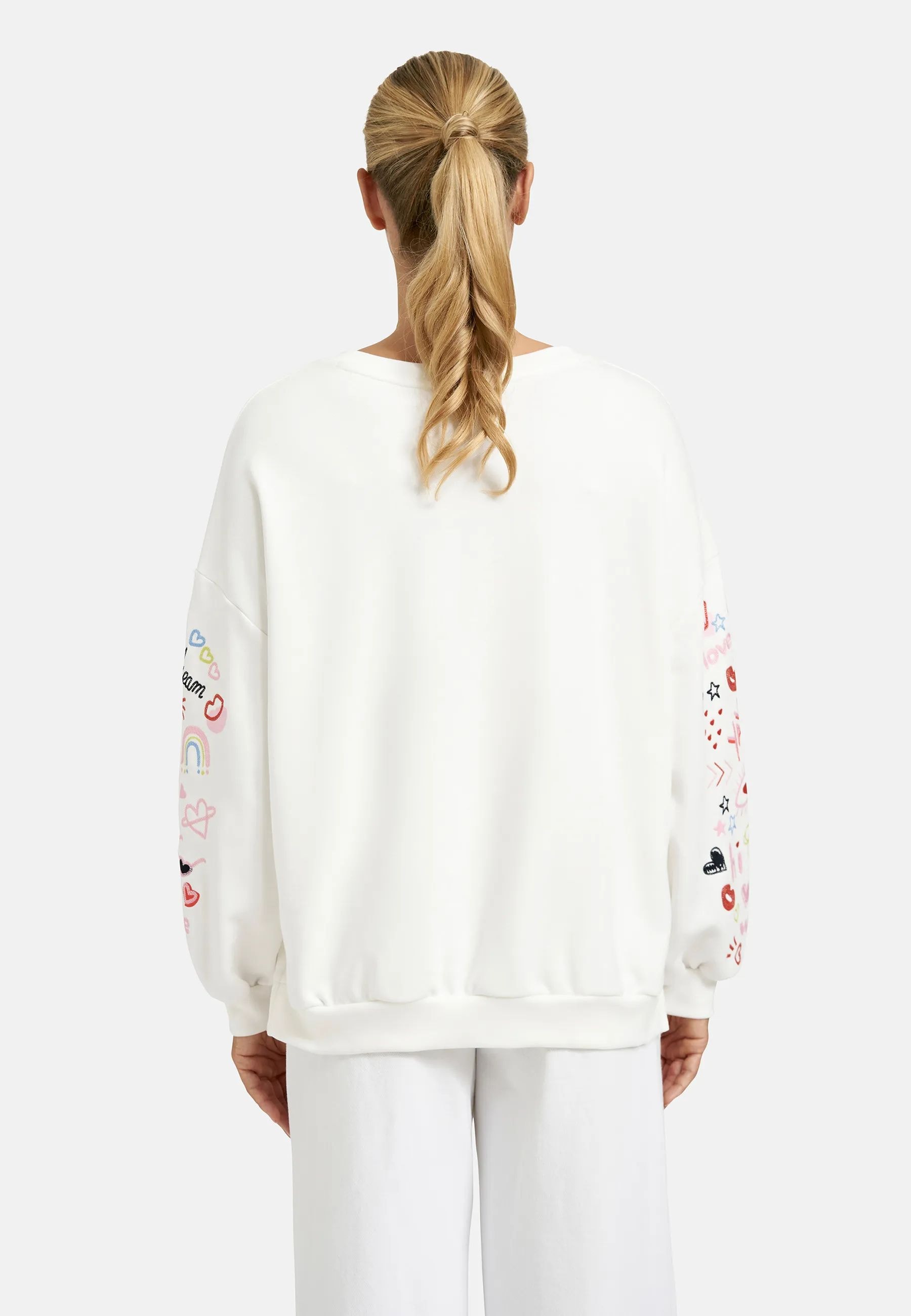 Smith & Soul Sweat-shirt , col en V, oversize, brodé
