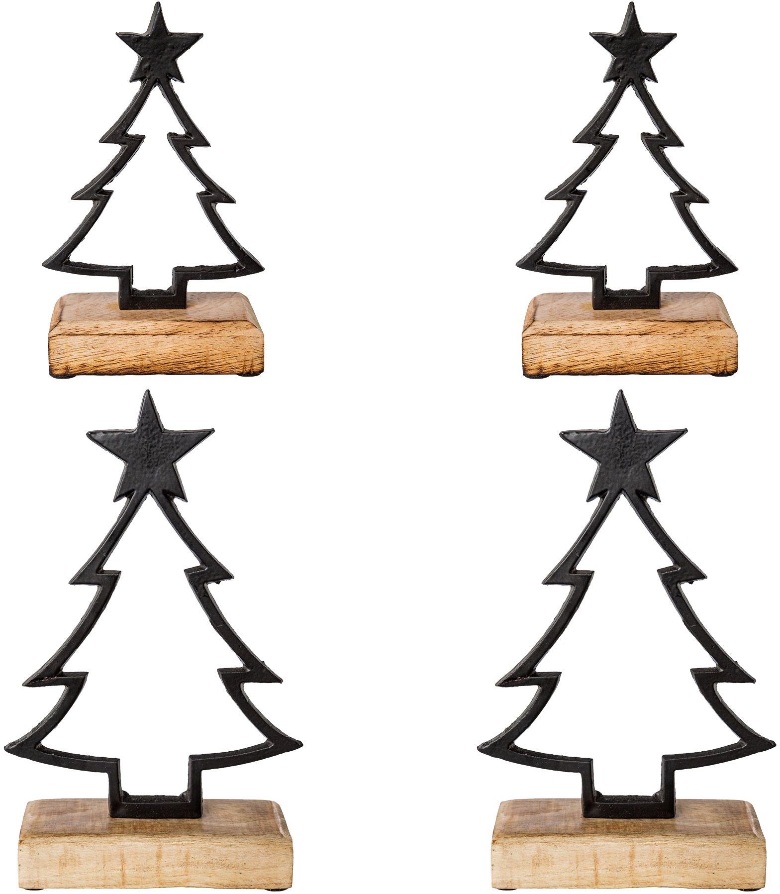 Image of Creativ home Weihnachtsfigur, (Set, 4 St.), Tannenbaum auf Holzbase bei Ackermann Versand Schweiz