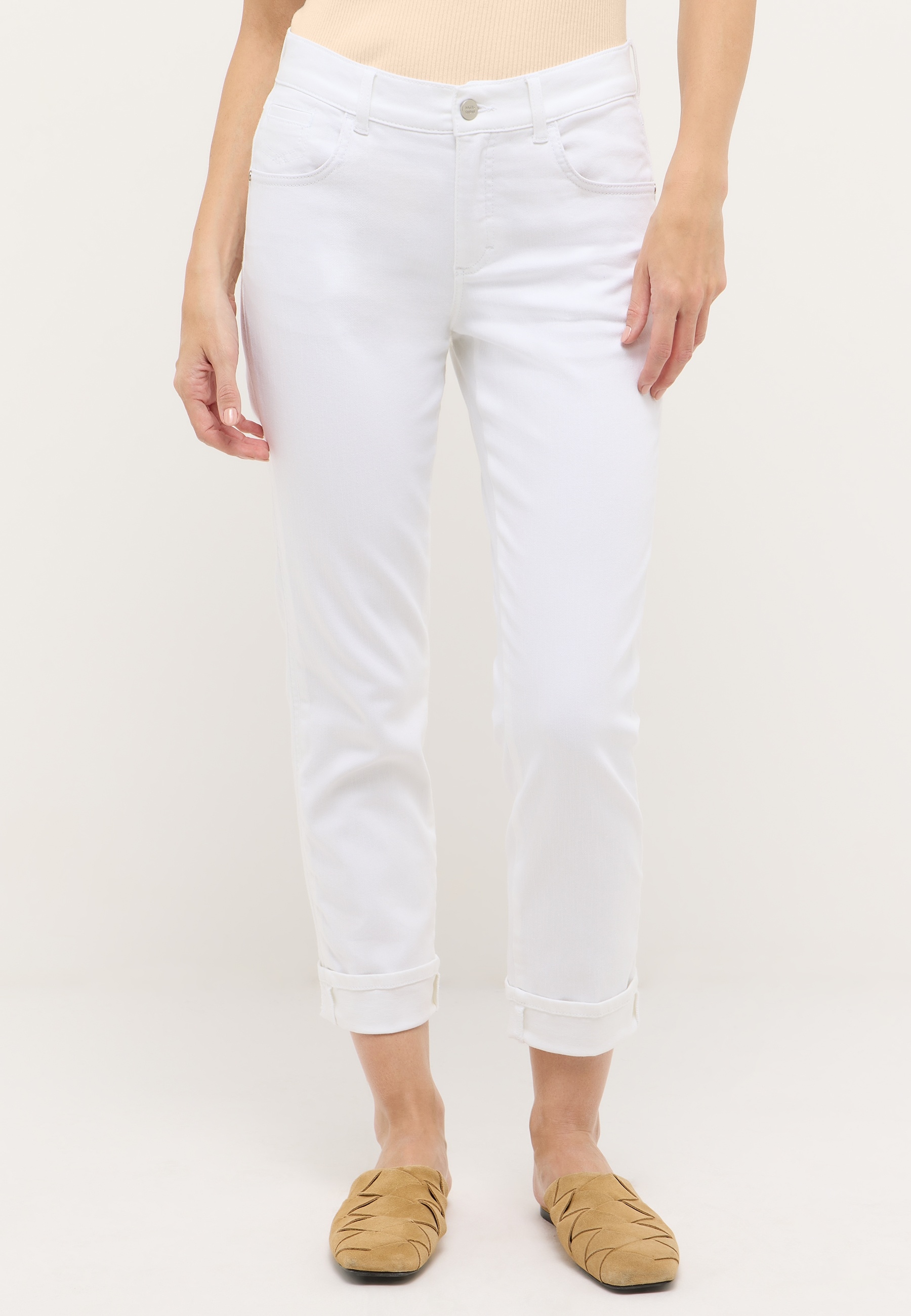 Image of ANGELS Mom-Jeans "DARLEEN CROP TU" im Five-Pocket Style