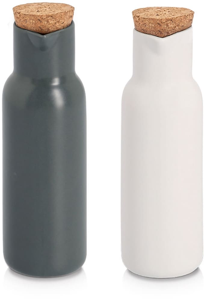 Image of Zeller Present Menage-Set "Essig-/Ölflasche, 2-tlg." präziser Ausguss, Korkverschluss, 300 ml