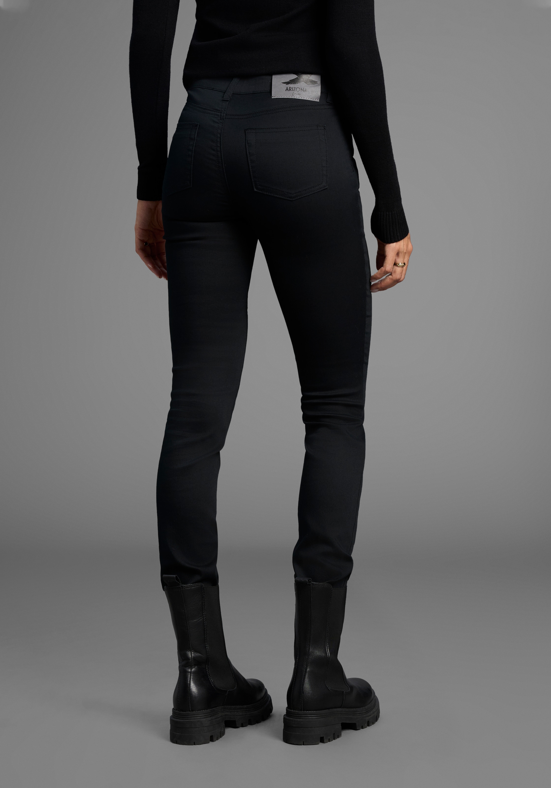 Arizona Slim-fit-Jeans »Shaping« enge Passform,  Röhrenjeans,  Used-Look-Waschung,  hohe Leibhöhe