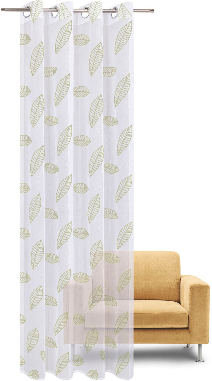 Image of Gerster Gardine »Helen«, (1 St.), Ösenschal bestickt mit Blättern bei Ackermann Versand Schweiz