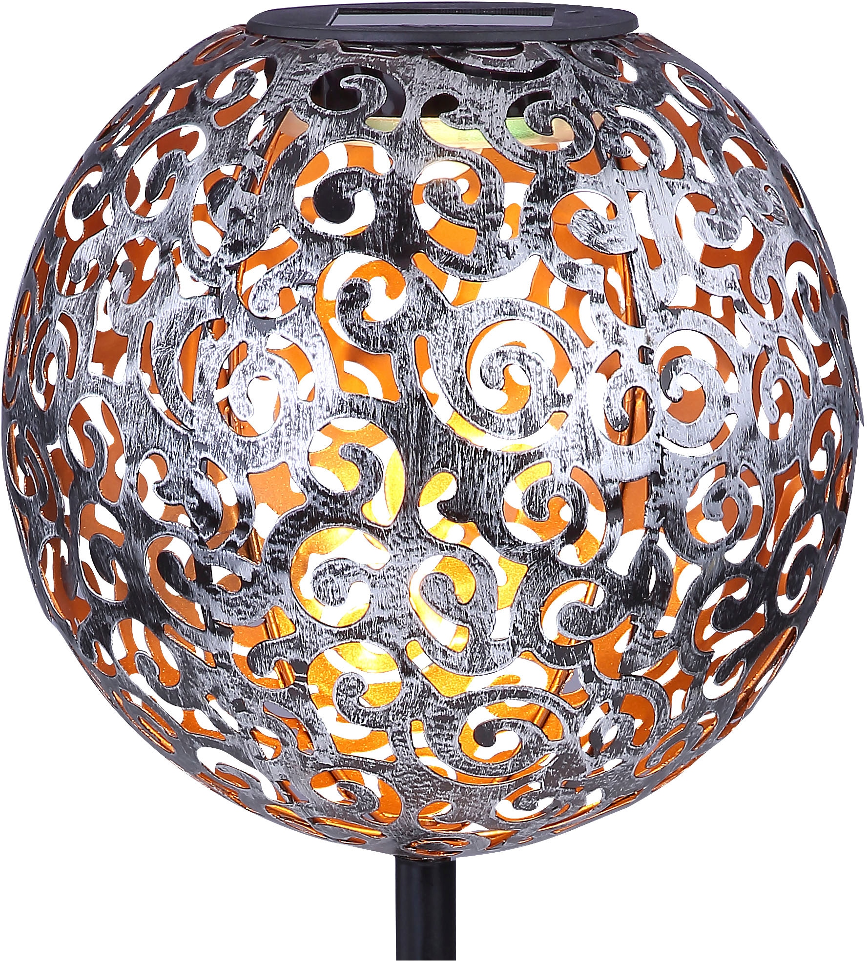 GLOBO LIGHTING Lampe solaire à LED »SOLAR« Module LED 1 cuis blanc chaud lampe solaire pour jardin, superbe effet lumineux, boule solaire avec piquet