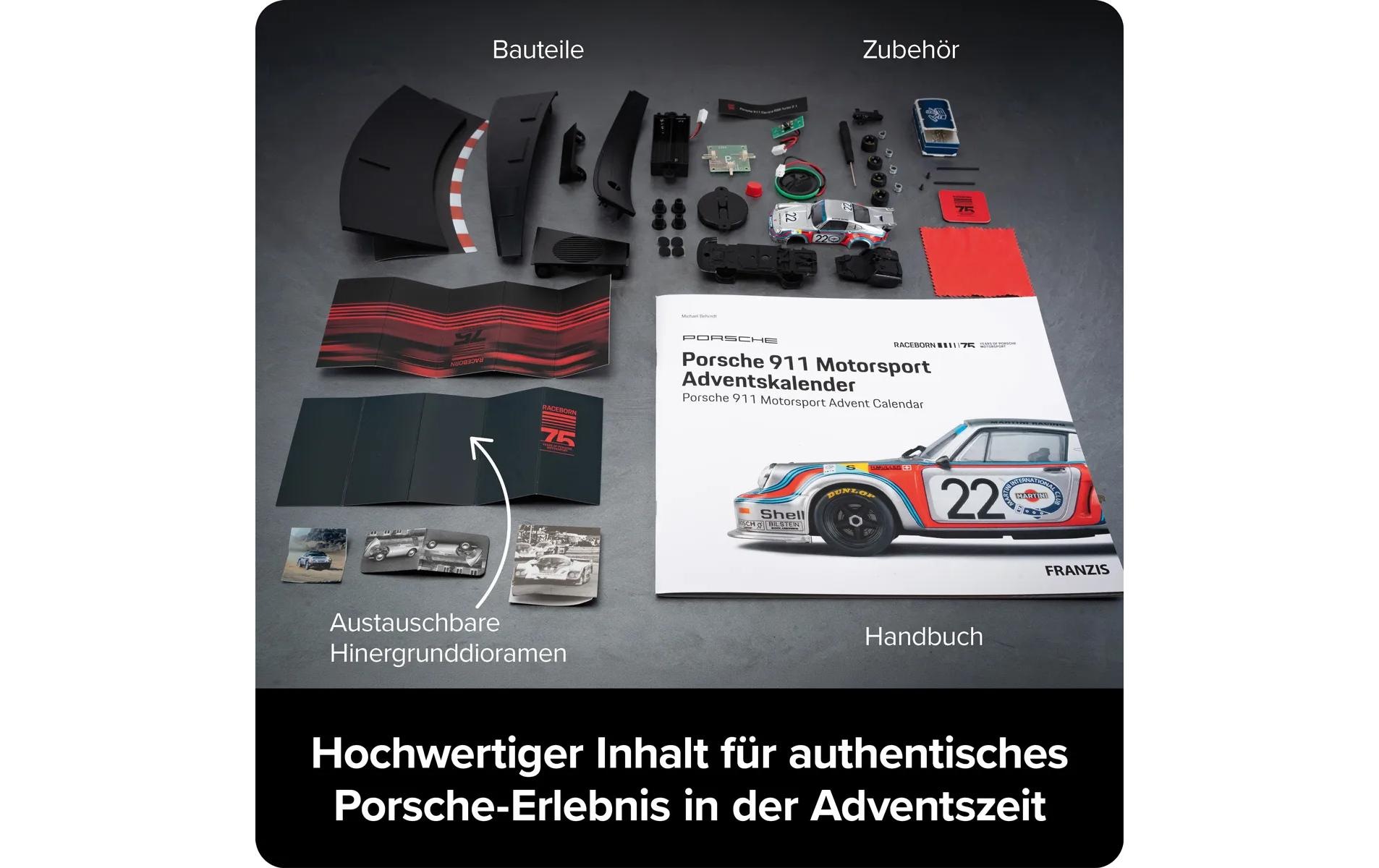 Franzis Jouet calendrier de l'Avent »911 Turbo Motorsport Modellbausatz 1.43«