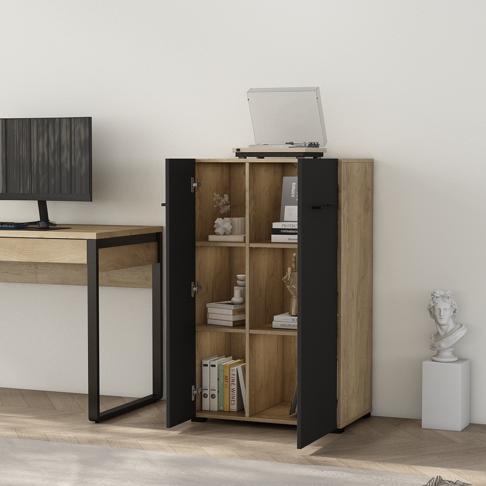 PLACES OF STYLE Aktenschrank »Moid; Mehrzweckschrank,« moderne Kommode mit viel Stauraum, Masse 64,5 x 41,5 x 106 cm