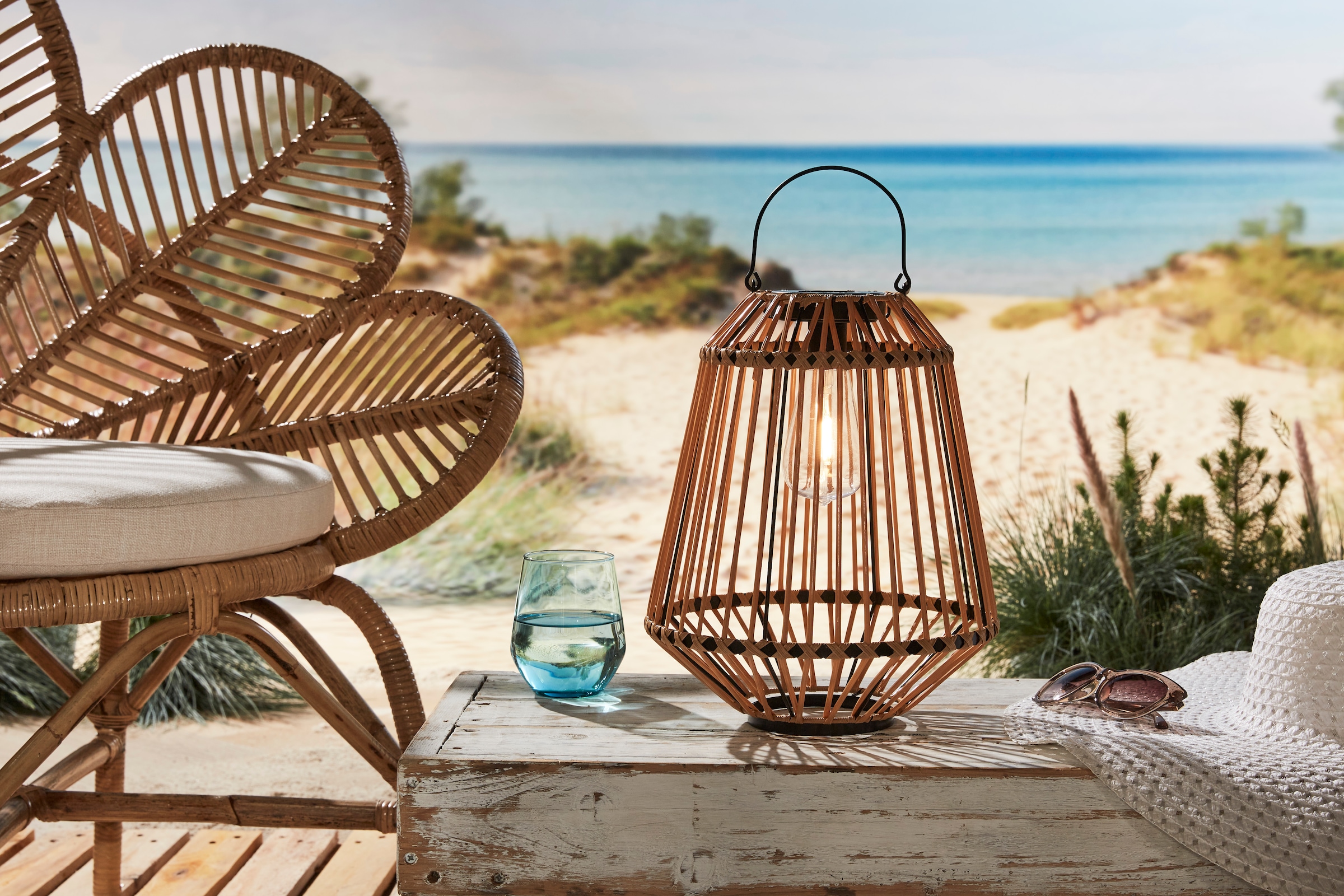 LUXFORM Lampe de table extérieure »Solar-Tischlampe - Ibiza - LED - 15 Lumen« Module LED 1 cuis alimenté par énergie solaire