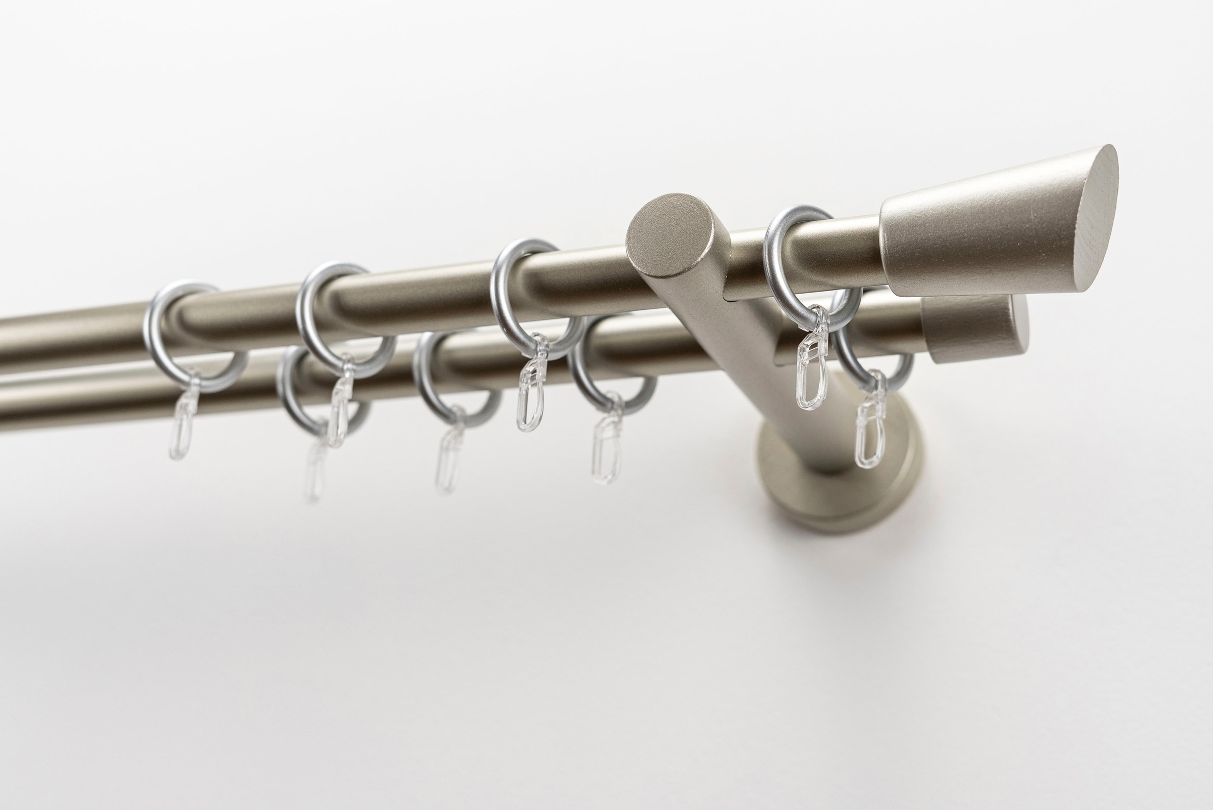 Image of GARESA Gardinenstange »MOLIS«, 2 läufig-läufig, Wunschmasslänge, Vorhanggarnitur, einfache Montage, mit Stangenverbinder verlängerbar, Wandmontage, Keil, mit Ringe und Haken bei Ackermann Versand Schweiz