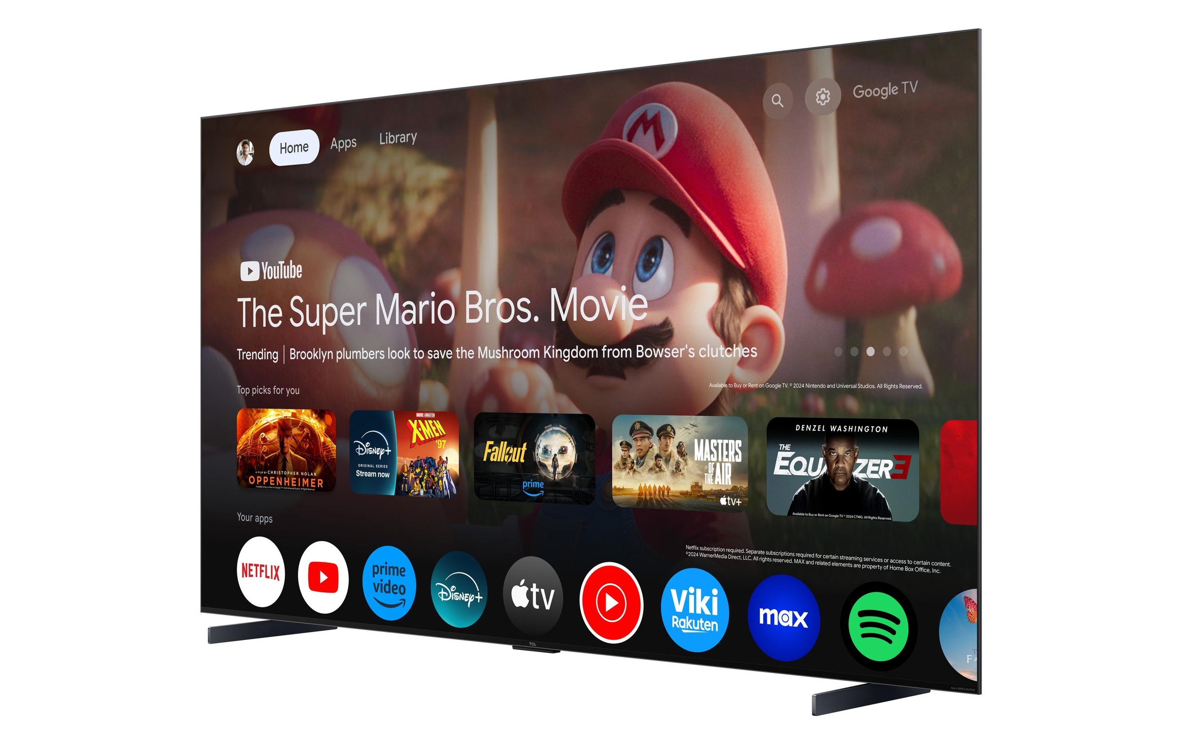 TCL QLED-Fernseher »98C7K« 249 cm/98 ″ Smart-TV