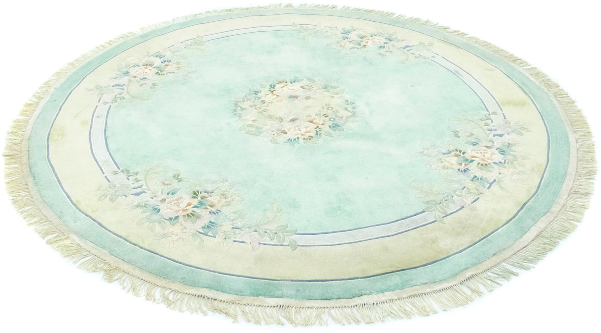 Image of morgenland Teppich »Kaschmir Seide Teppich handgeknüpft grün«, rund, 6 mm Höhe bei Ackermann Versand Schweiz