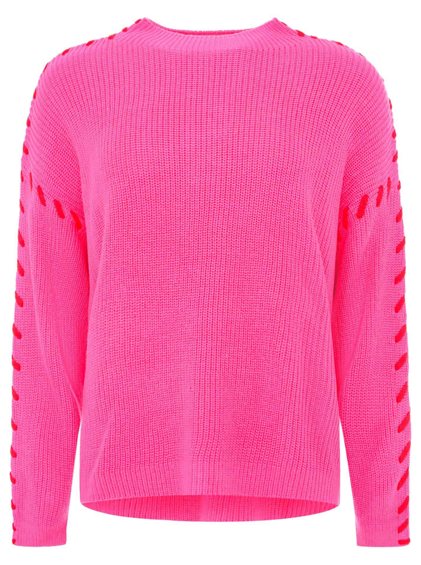 Zwillingsherz Strickpullover »"Stitching"«, mit kontrastfarbigen Nähten und Herz, mit Wollanteil