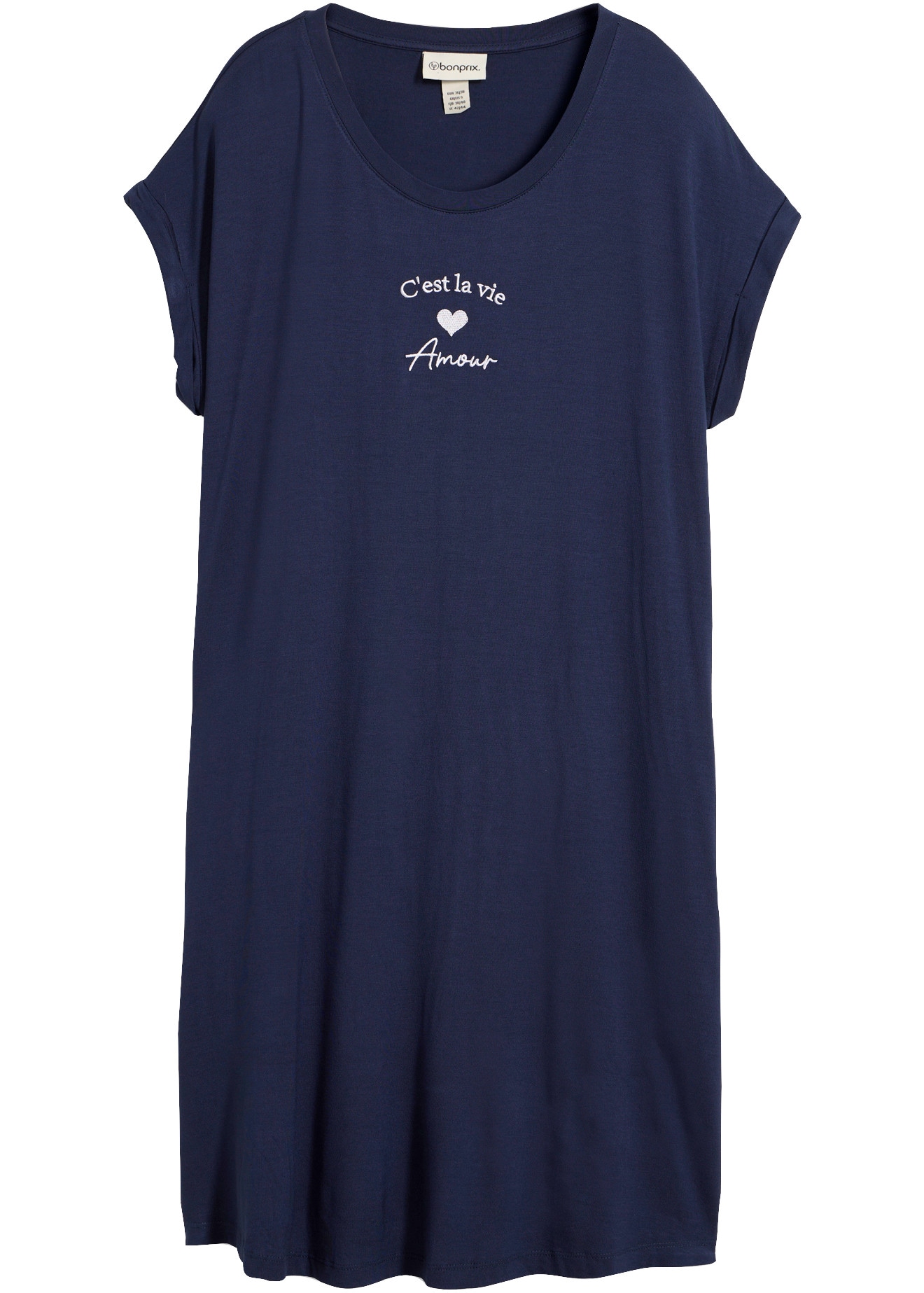 bonprix Robe en jersey coupe ample, en viscose et élasthanne, col rond