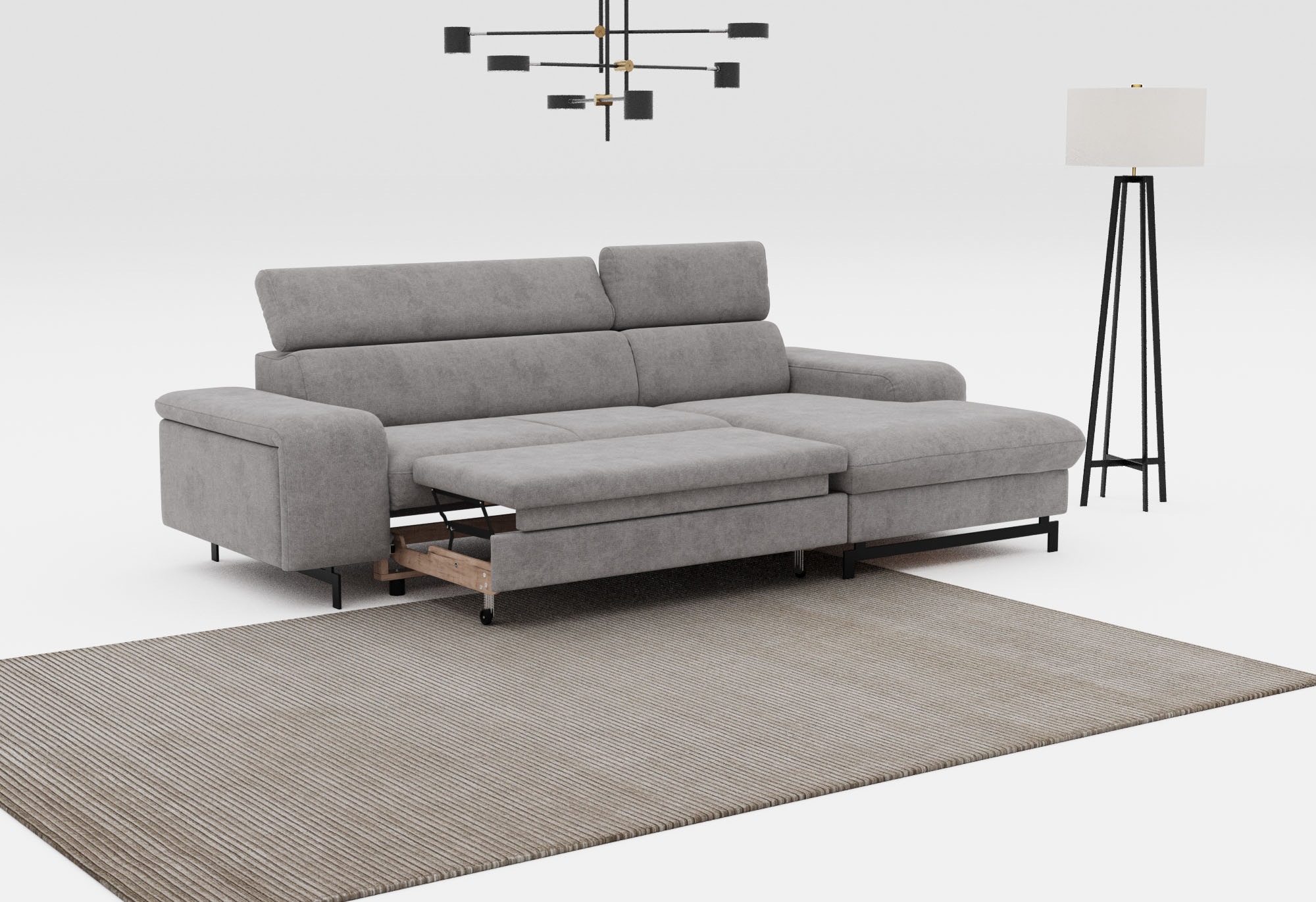 COTTA Ecksofa »Emma L-Form«, mit Kopfteilverstellung, wahlweise mit Bettfunktion & Bettkasten