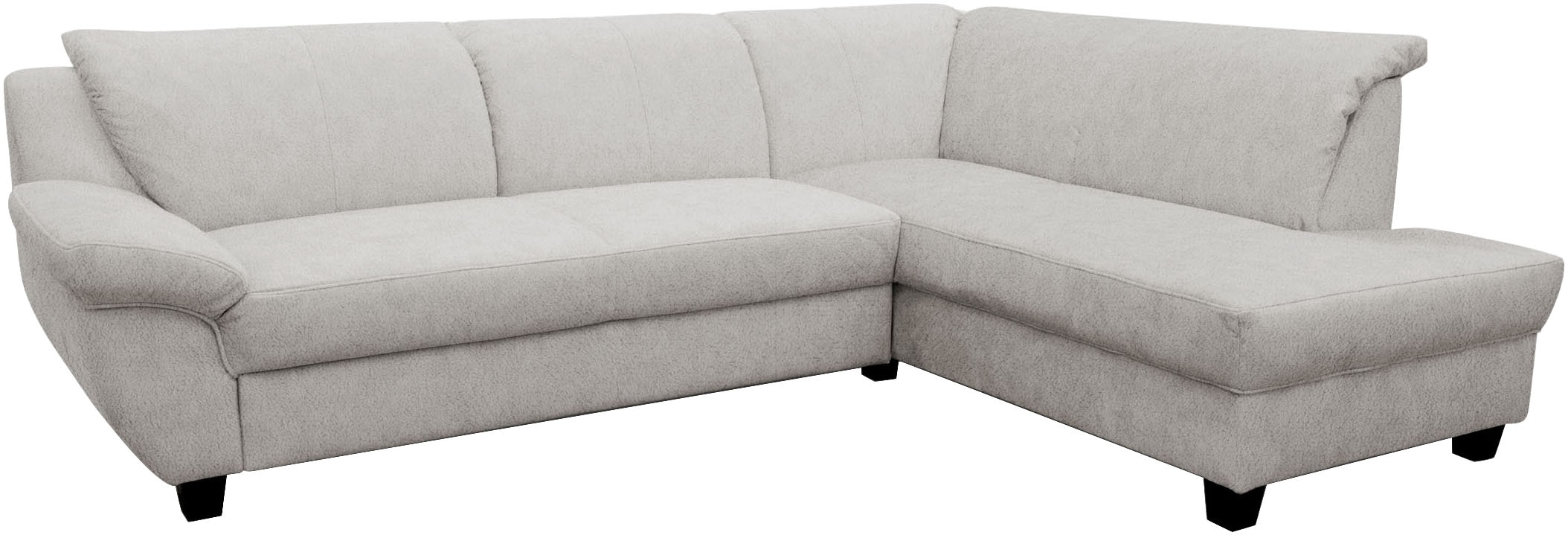 GOODproduct Ecksofa »Sillkeborg 254 x 186 cm, formschönes Sofa mit dunklen Füssen« aus pflegeleichtem, weichem Luxus-Microfaser