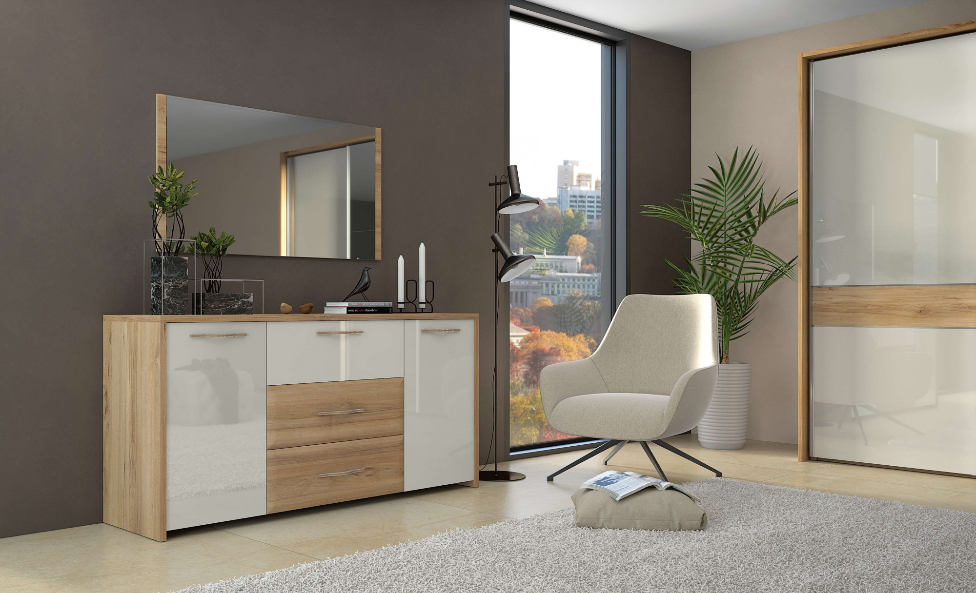 Image of GOODproduct Wandspiegel "Gala, 123x65cm" FSC-zertifizierter Holzwerkstoff, melaminbeschichtet, pflegeleicht