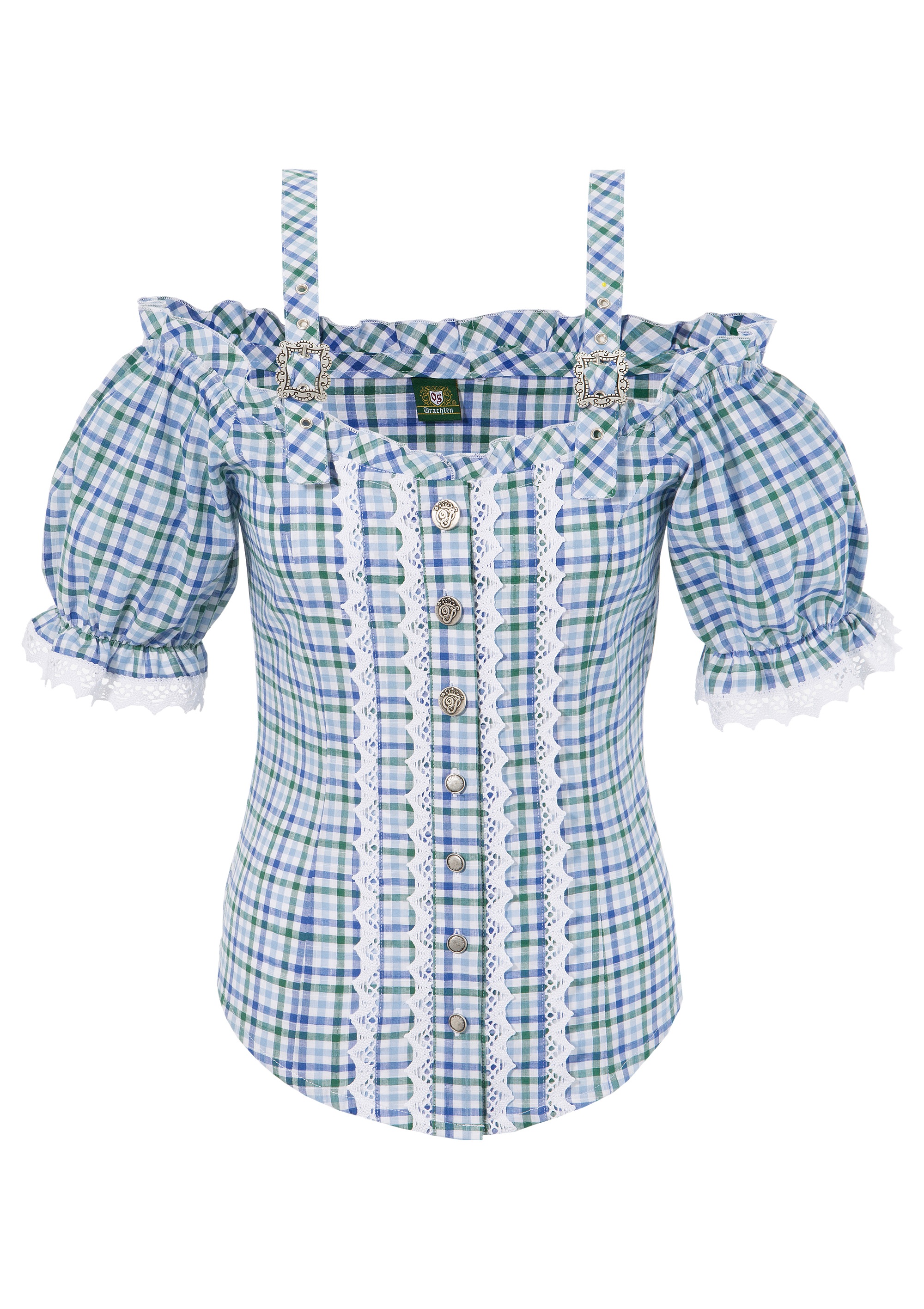 Trachtenbluse Damen im Karo-Look