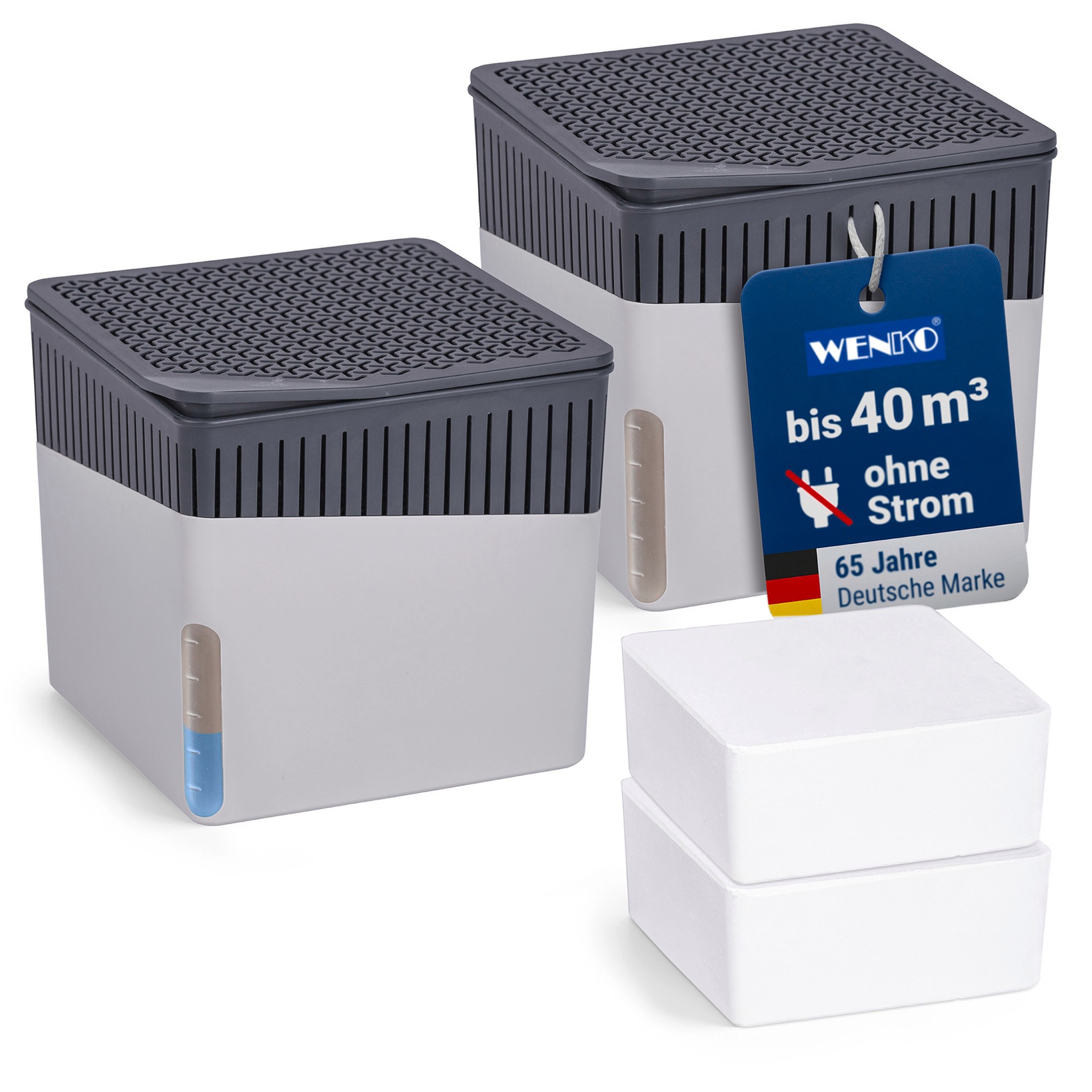 WENKO Déshumidificateur d'air »Cube« für 40 m³ Räume 2 x 500 g