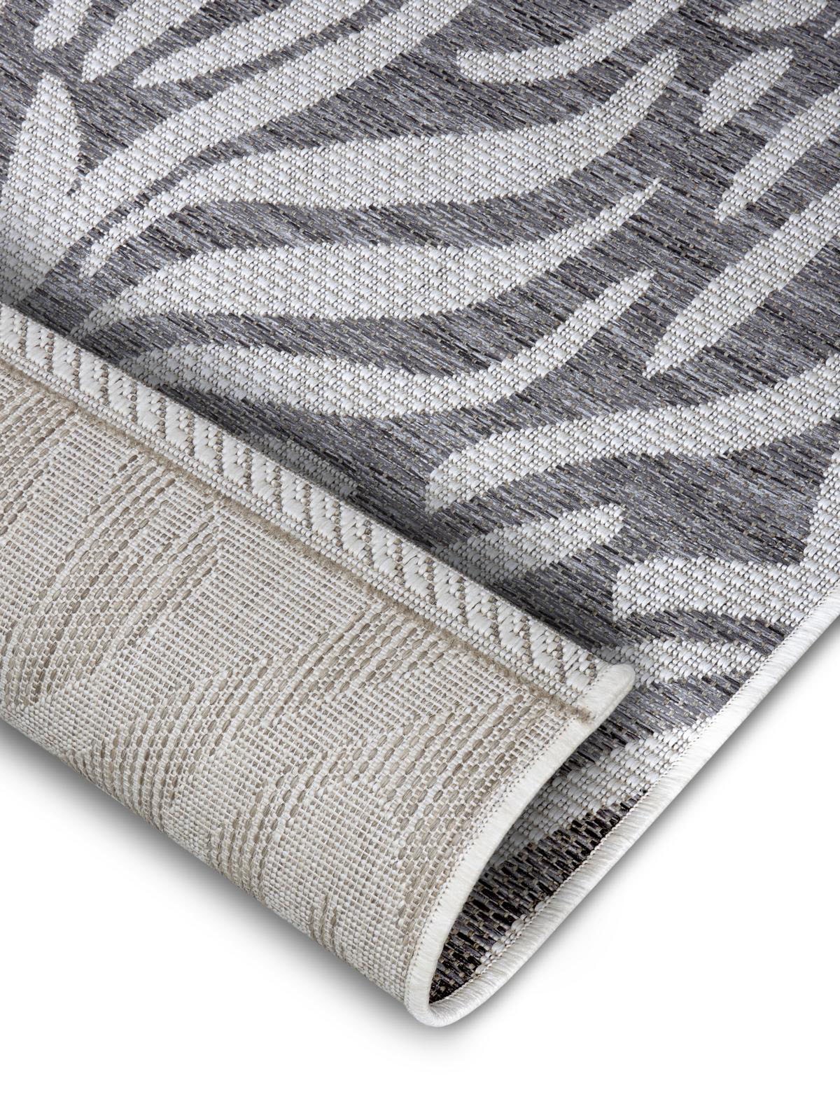 NORTHRUGS Teppich »Cebra«, rechteckig, 4 mm Höhe, Flachgewebe Zebra Design, gekettelt, Robust, Pflegeleicht