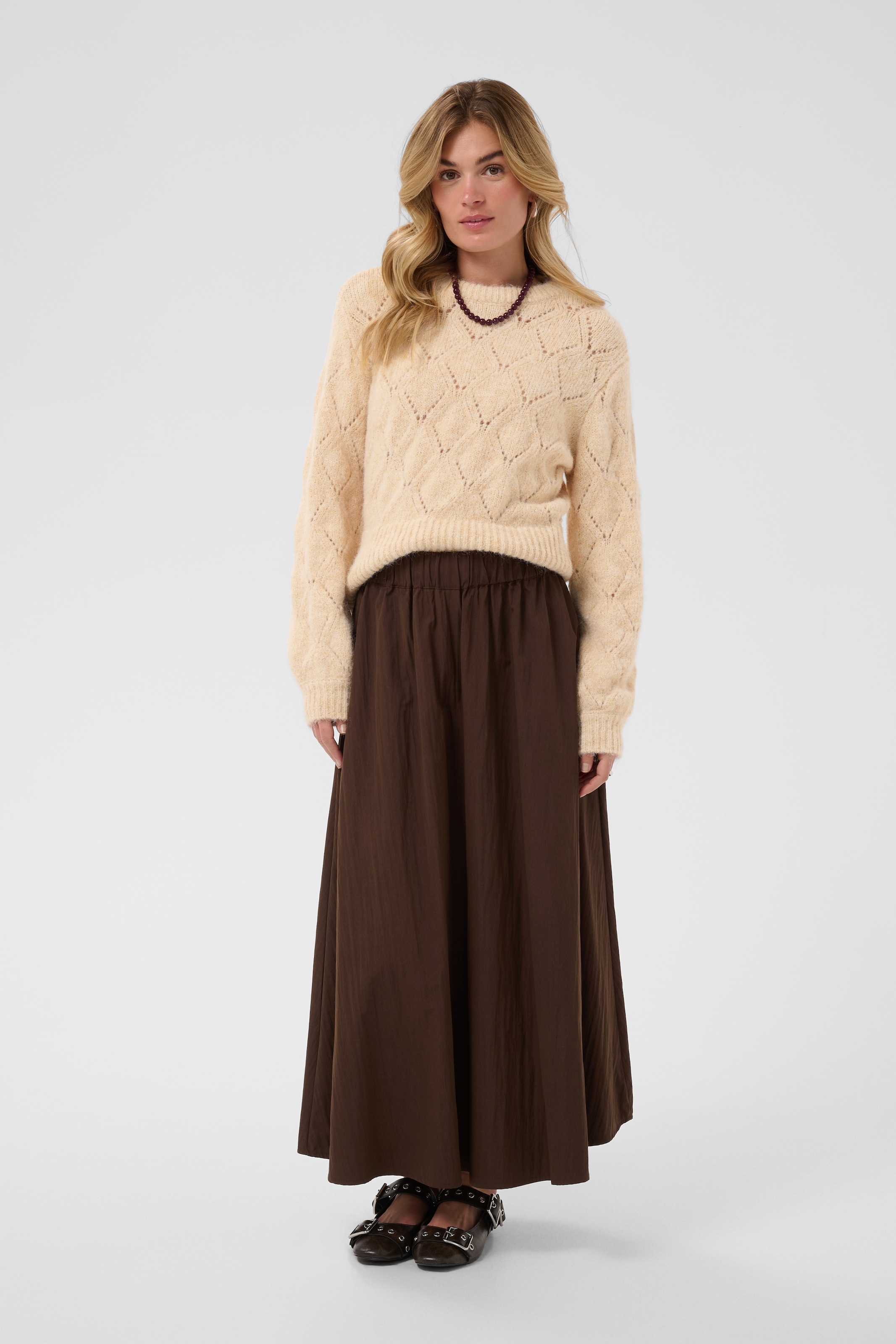 Saint Tropez Pull en tricot »TabbathaSZ Pullover« Mélange de matériaux, coupe droite