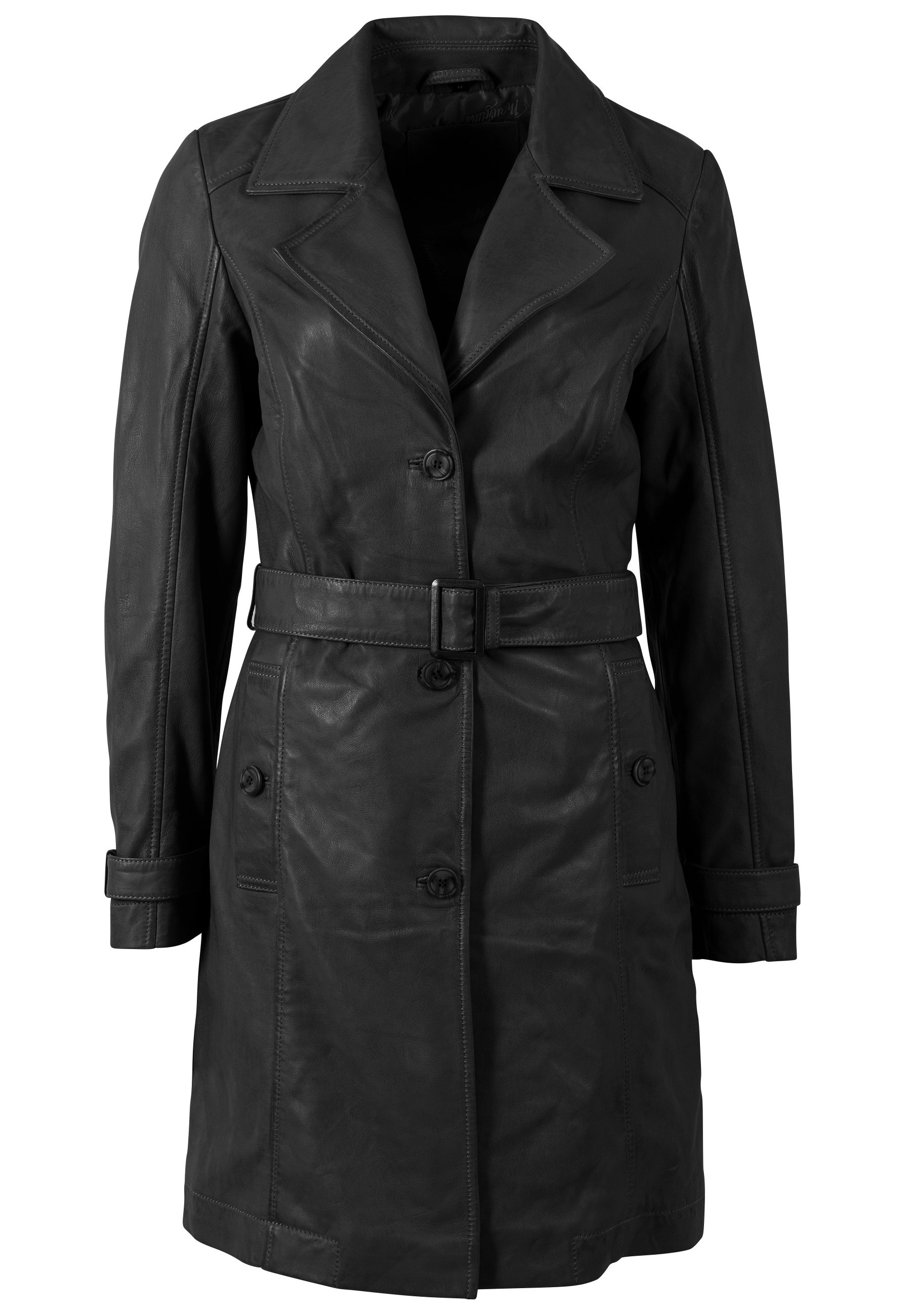 Mauritius Trench-coat »MWLeoniz« aus Echtleder, mit Taillengürtel