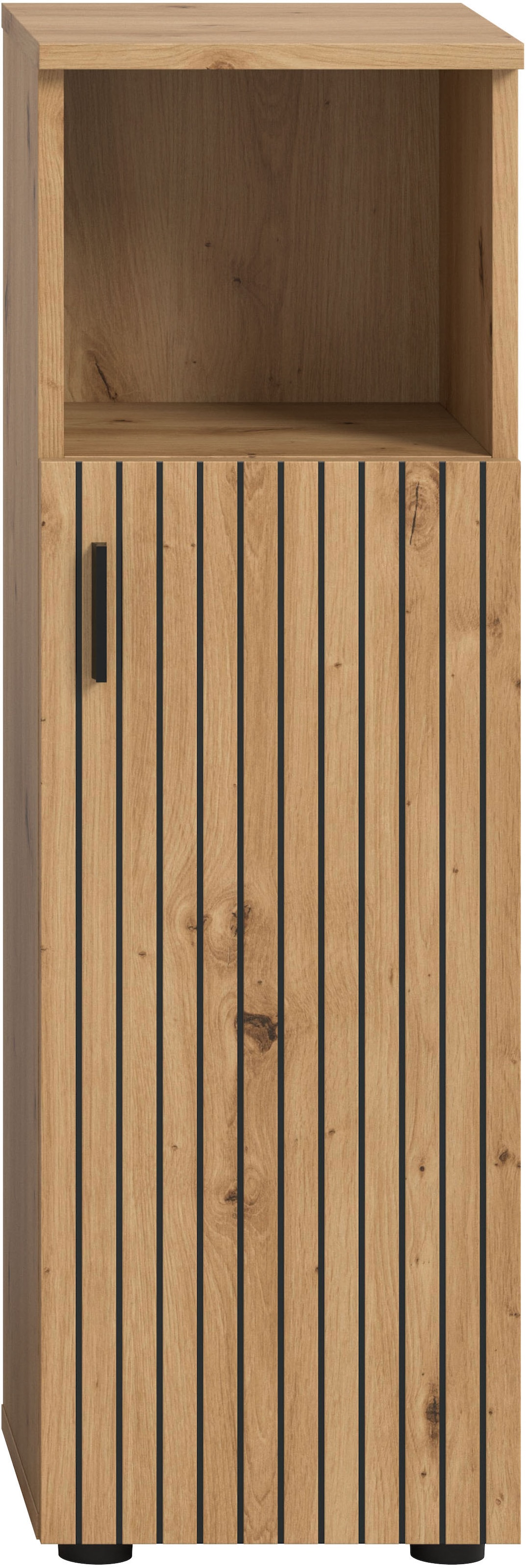 welltime Stauraumschrank »MANI, Höhe: 95 cm, Paneeloptik, 1 offenes Fach, 1 Tür« 1 Stk. tlg. Badezimmerschrank, Badschrank, Bad, Badezimmer