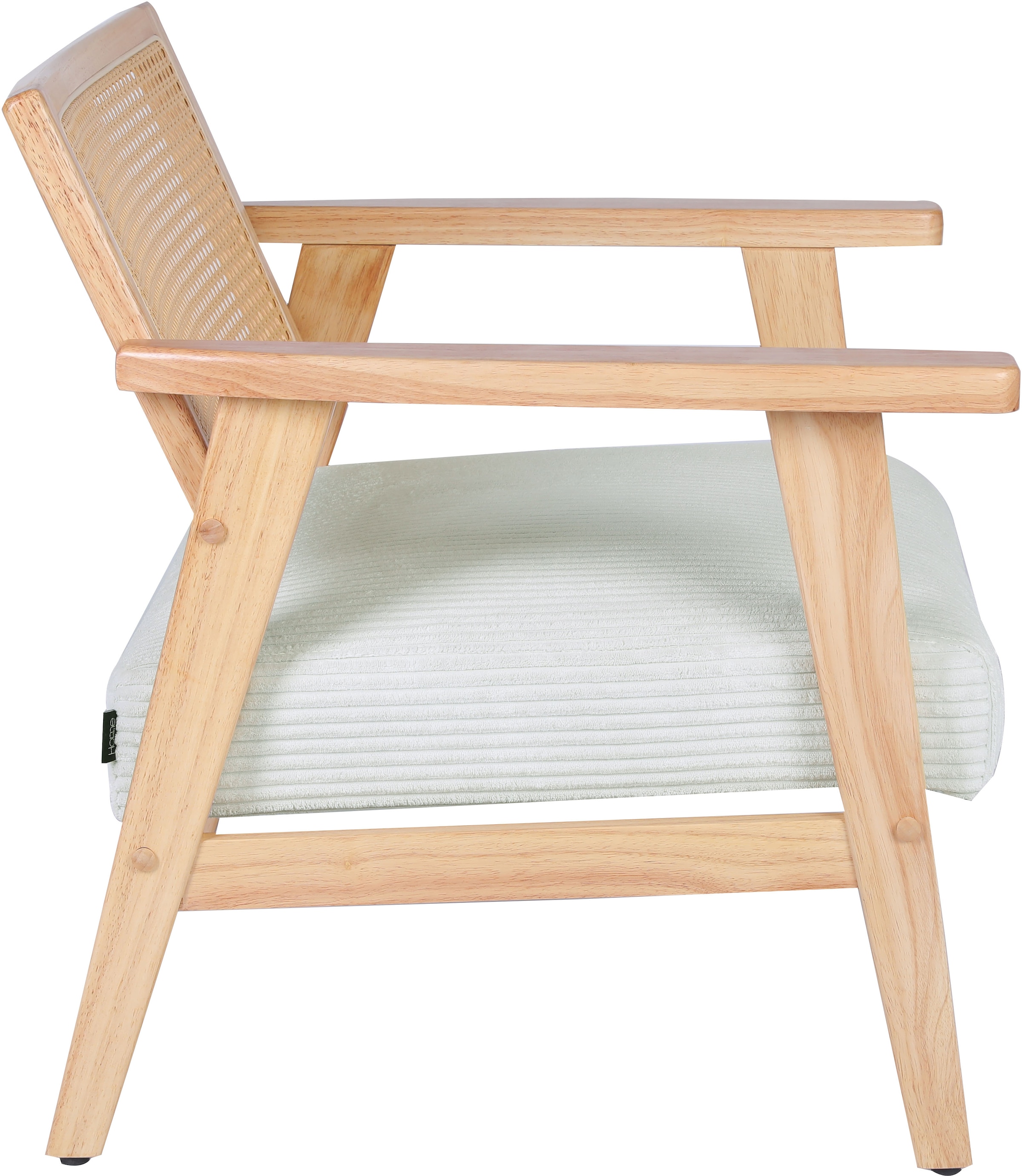 Home affaire Loungesessel »VILLAINE«, Einzelsessel, Rattan-Sessel mit Wiener Geflecht, Cord, Webstoff
