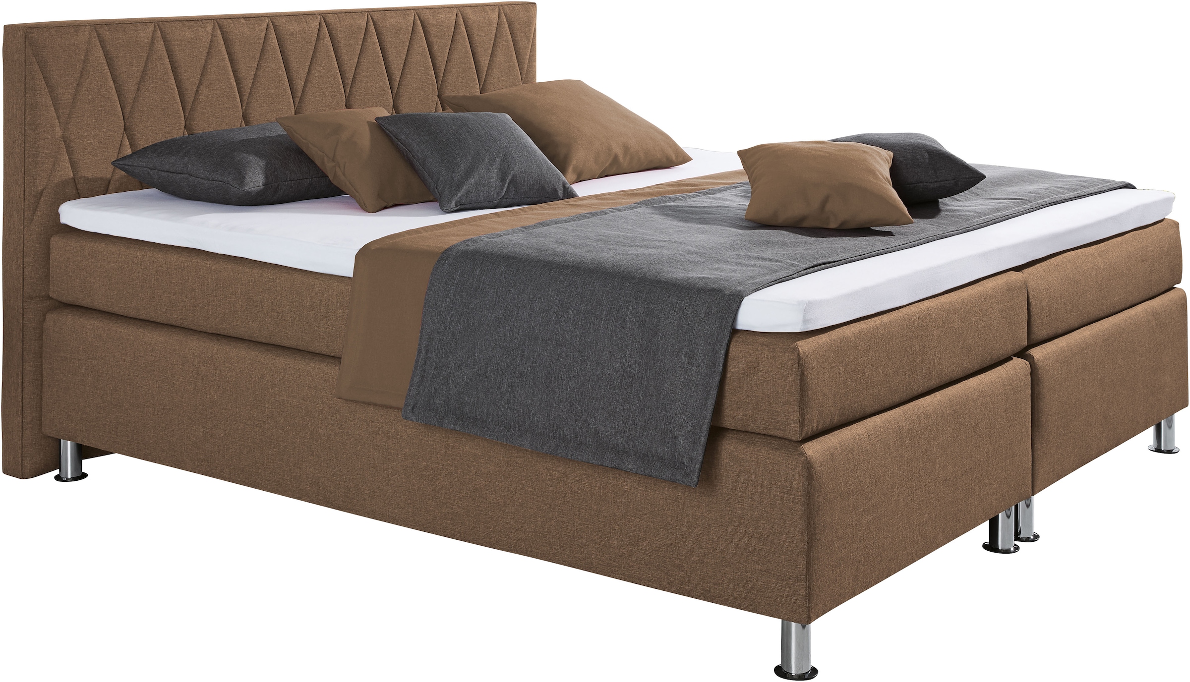 hapo Lit boxspring »ATLANTA« Topper separat erhältlich!,  erhältlich in verschiedenen Breiten, Farben & Maratzenarten