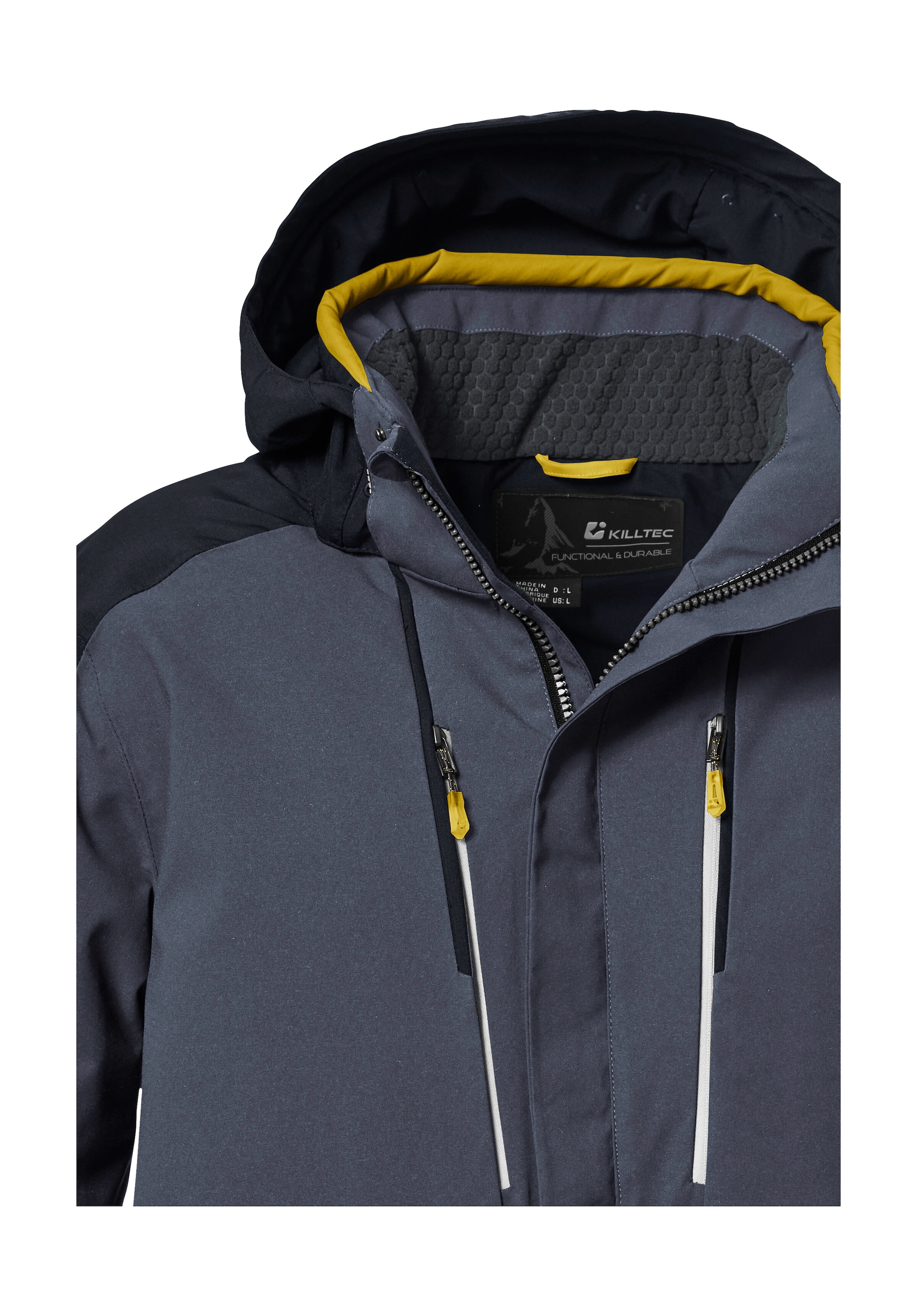 Killtec Skijacke »KSW 69 MN SKI JCKT«, Atmungsaktive, wasserdichte Skijacke mit abnehmbarer Kapuze