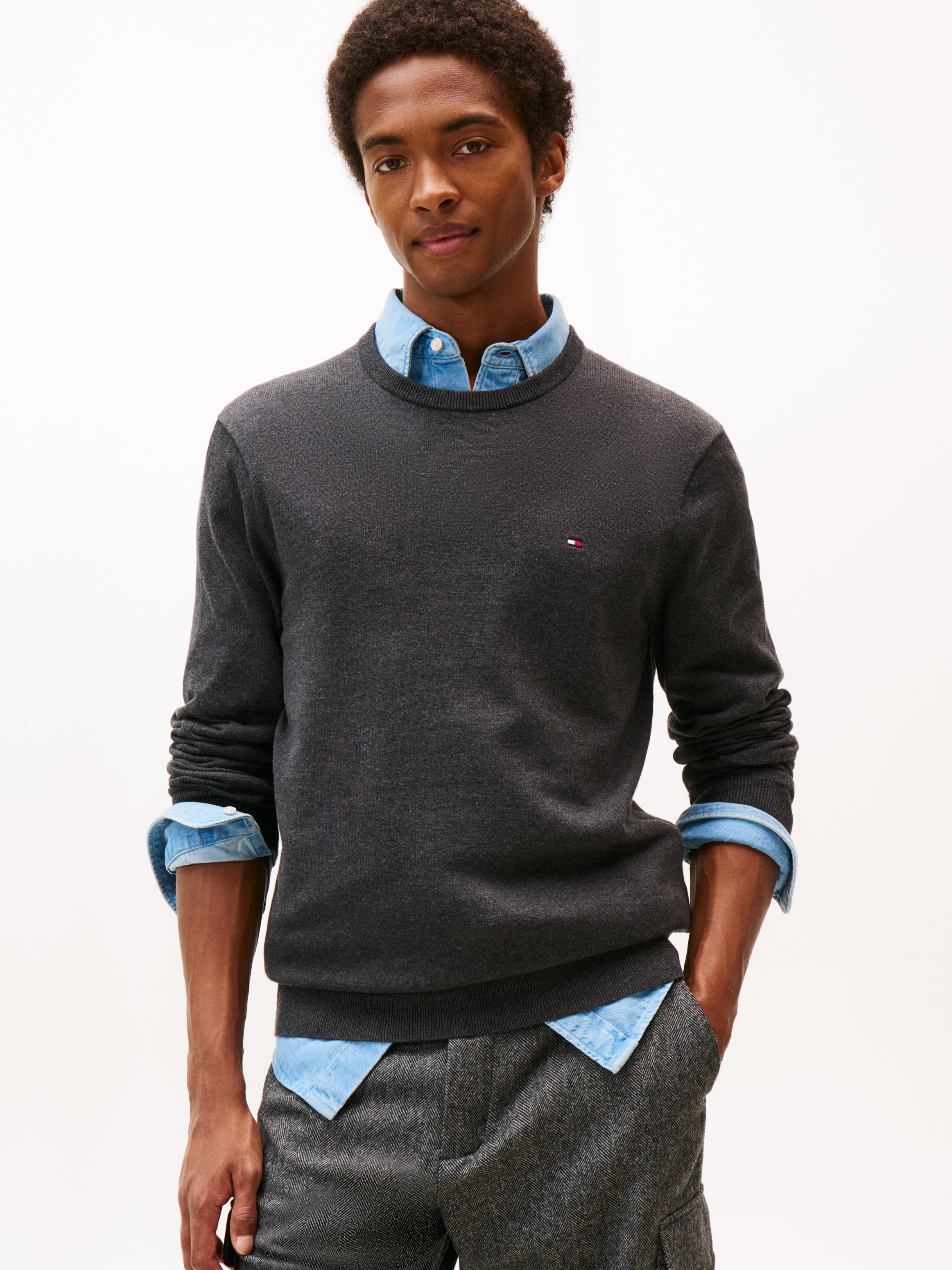Tommy Hilfiger Rundhalspullover »ESSENTIAL COTTON CREW NECK«