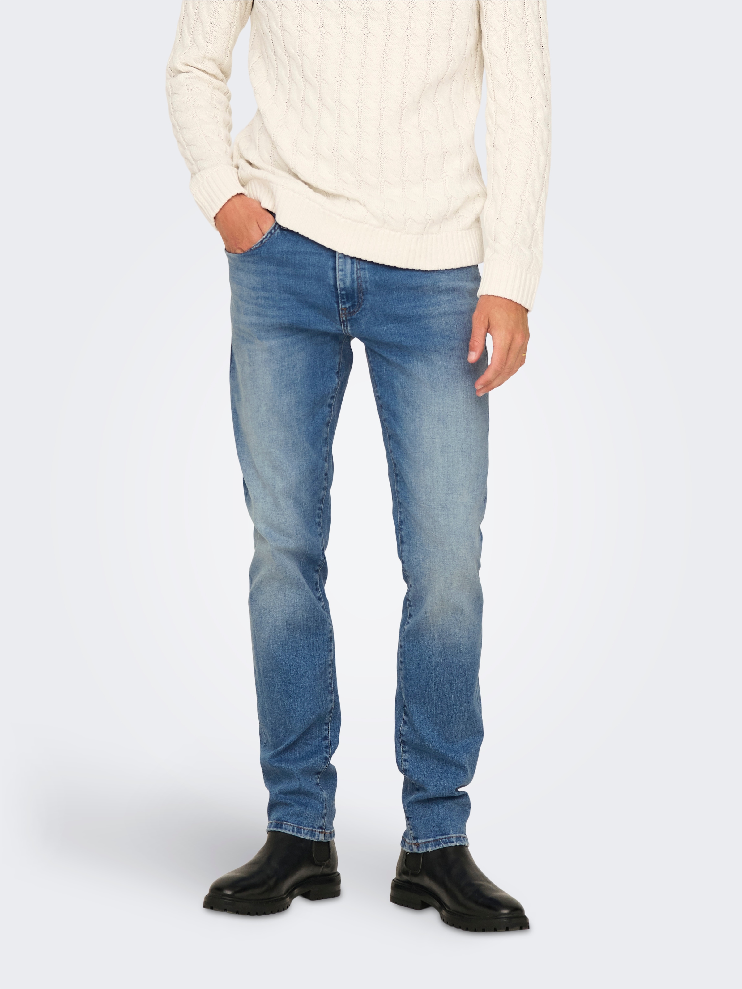 Image of ONLY & SONS Regular-fit-Jeans "ONSWEFT REGULAR MAT DNM NOOS"