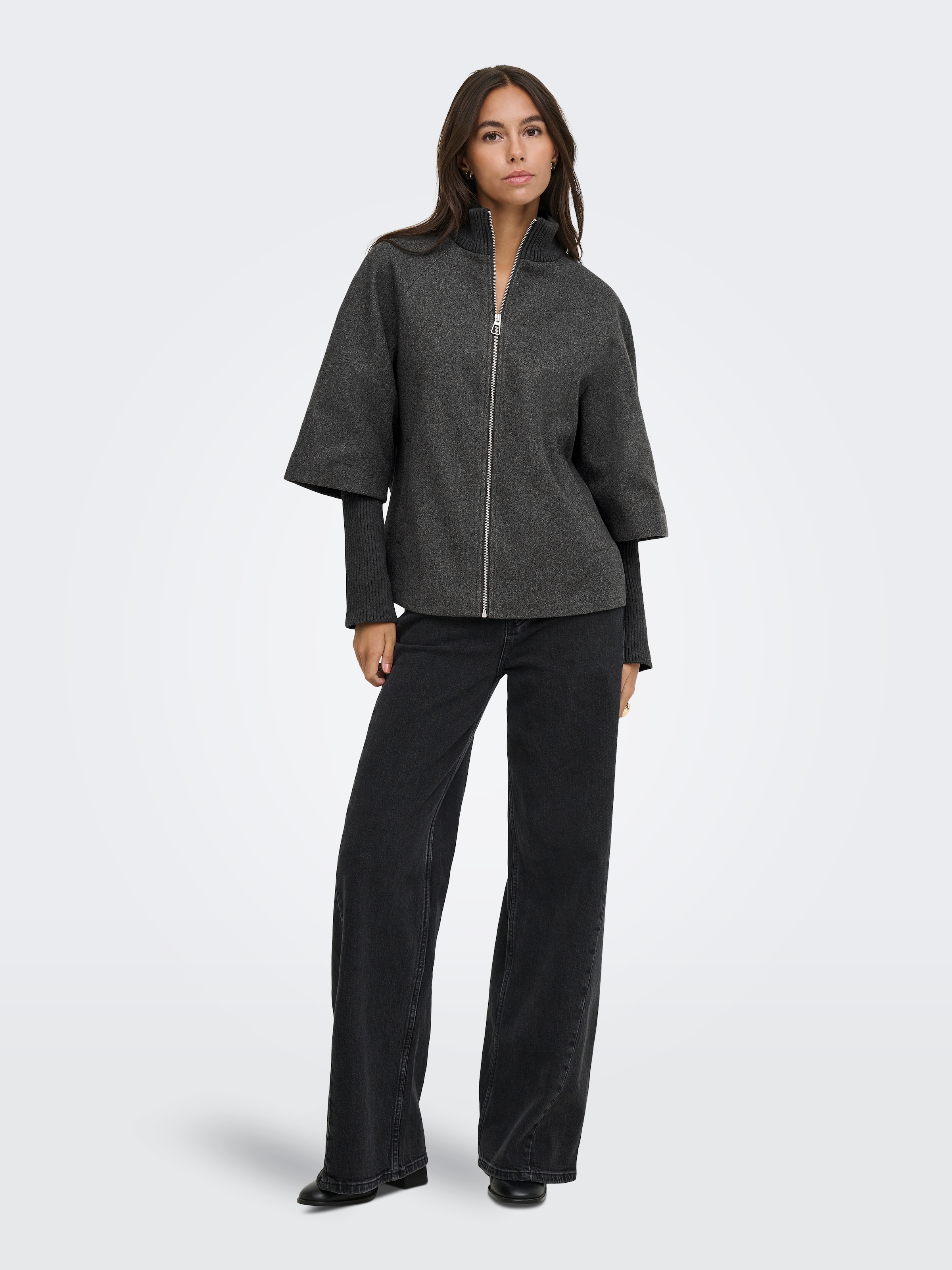 JDY Veste courte »JDYMEMORY RIB SHORT JACKET OTW NOOS« Kunstfaser