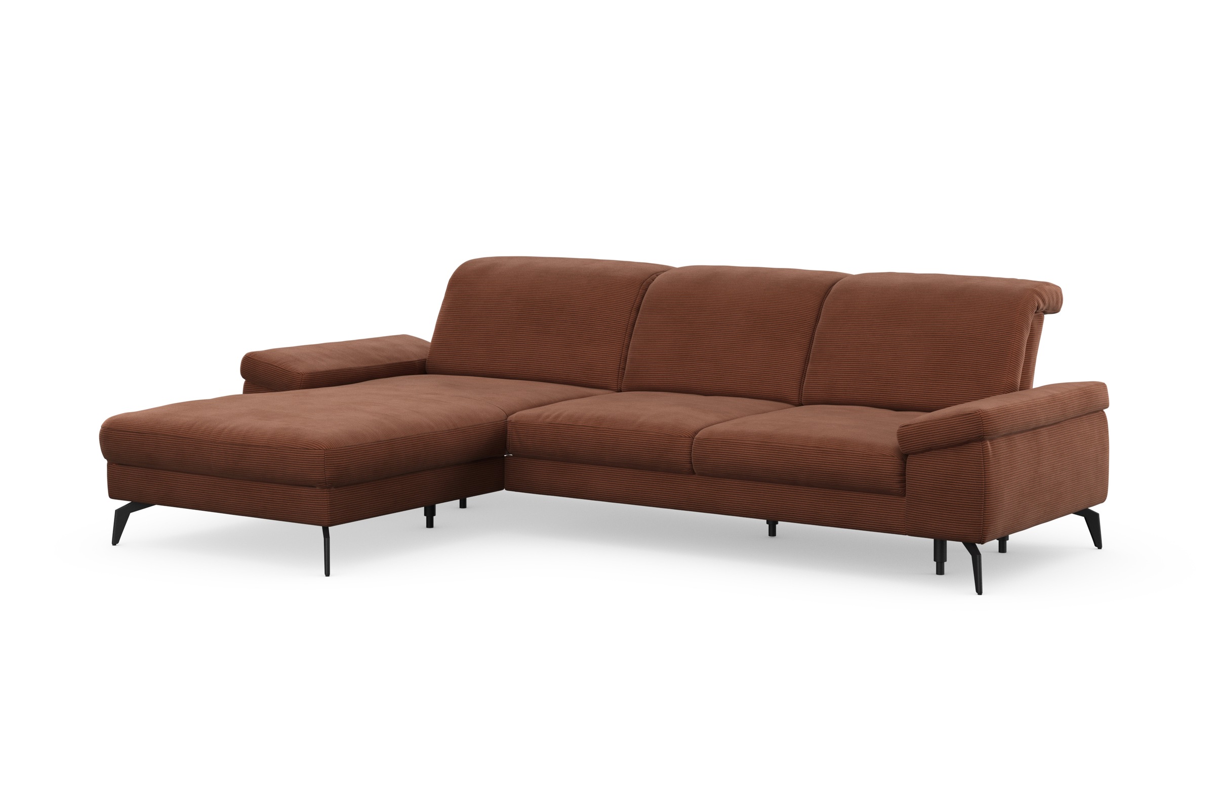 sit&more Ecksofa »Cabana L-Form« Recamiere, wahlweise mit Sitztiefen-, Armlehnen- und Kopfteilfunktion