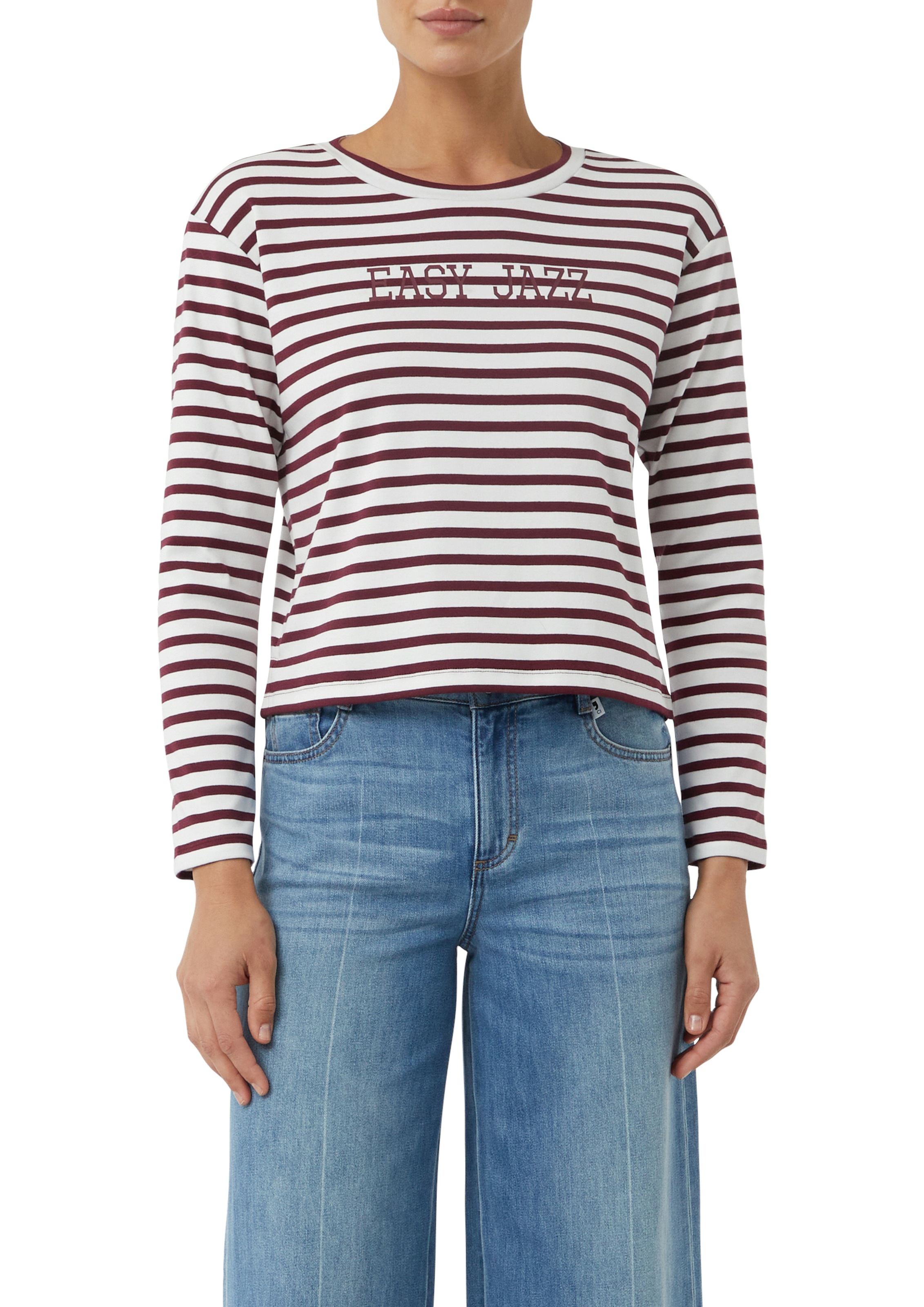 Image of comma casual identity Sweatshirt, taillenbedeckt