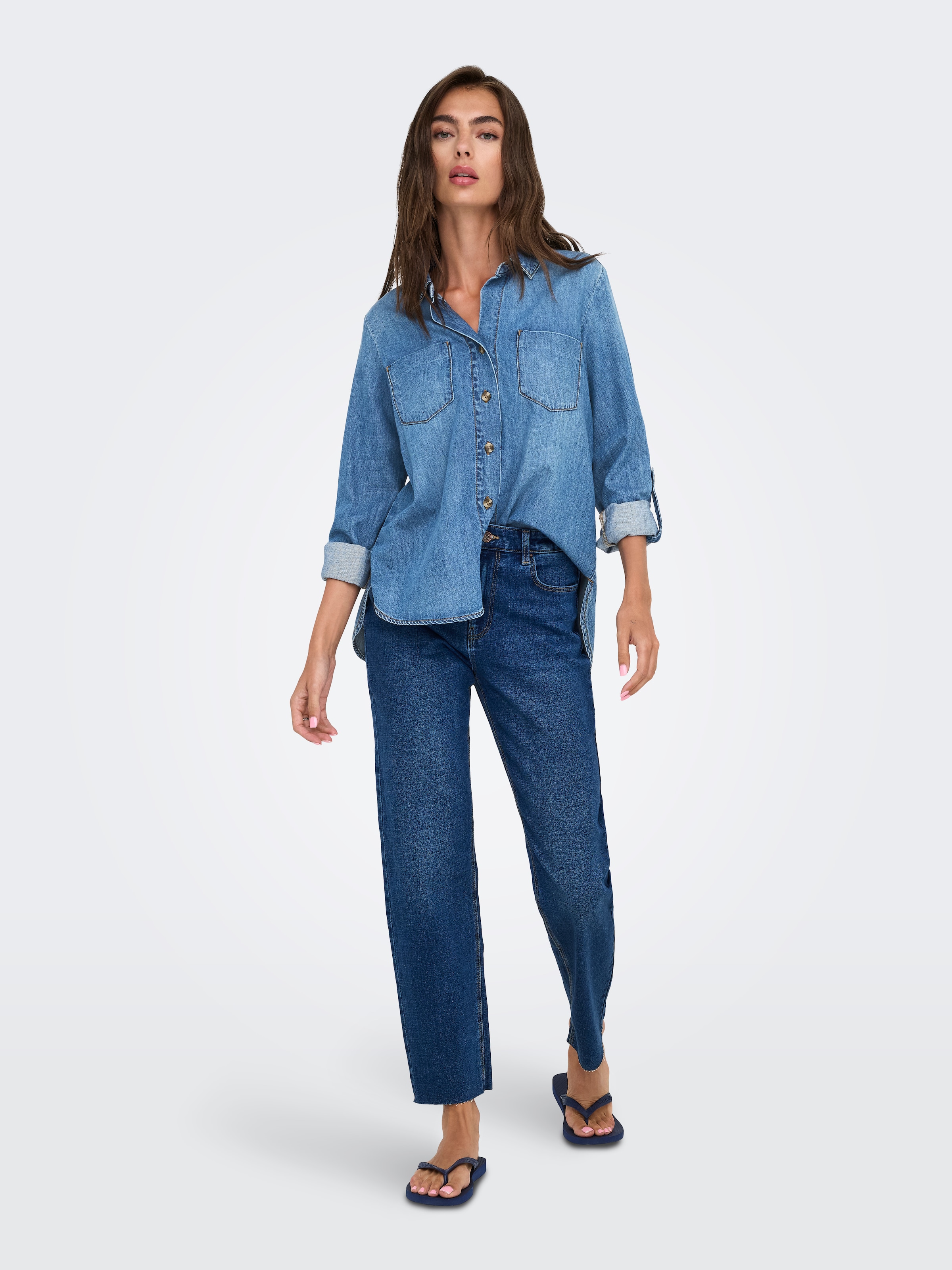 ONLY Jeansbluse »ONLYASMIN SHIRT L/S DNM AKM NOOS«