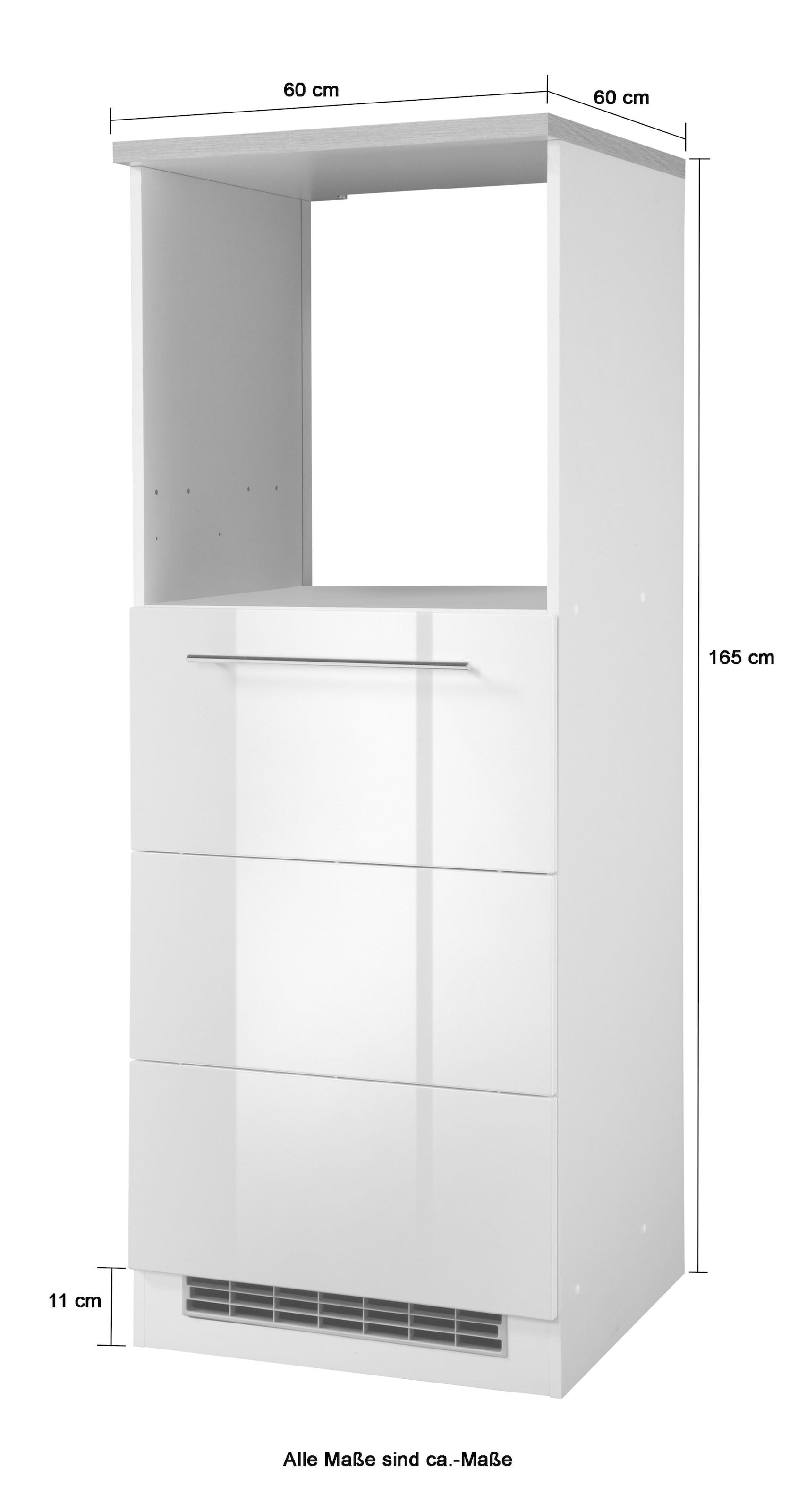 KOCHSTATION Four/réfrigérateur encastrable »KS-Wien« Largeur 60 cm, hauteur 165 cm, sens d'ouverture de porte réversible